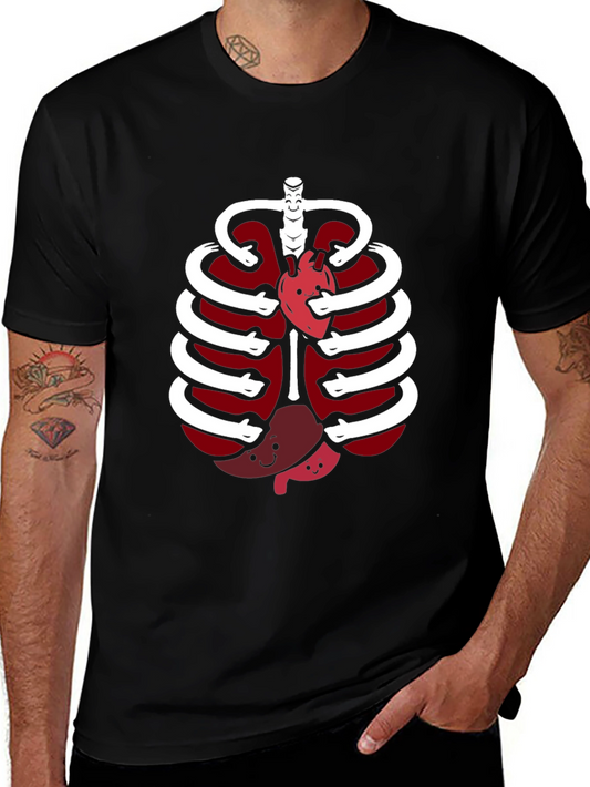 Funny Anatomy Rib Cage Heart Stomach T-Shirt