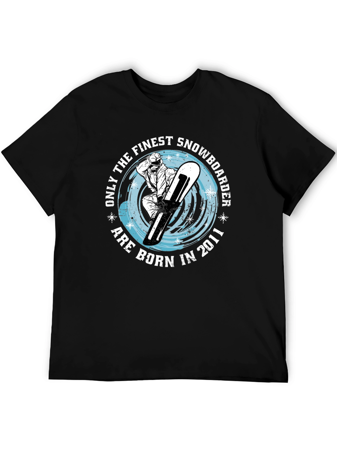 Finest Snowboarder Born in 2011 Black T-Shirt