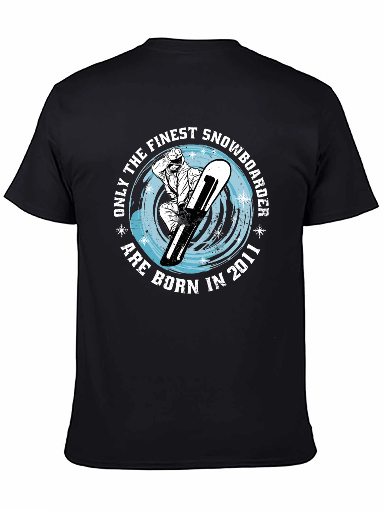 Finest Snowboarder Born in 2011 Black T-Shirt