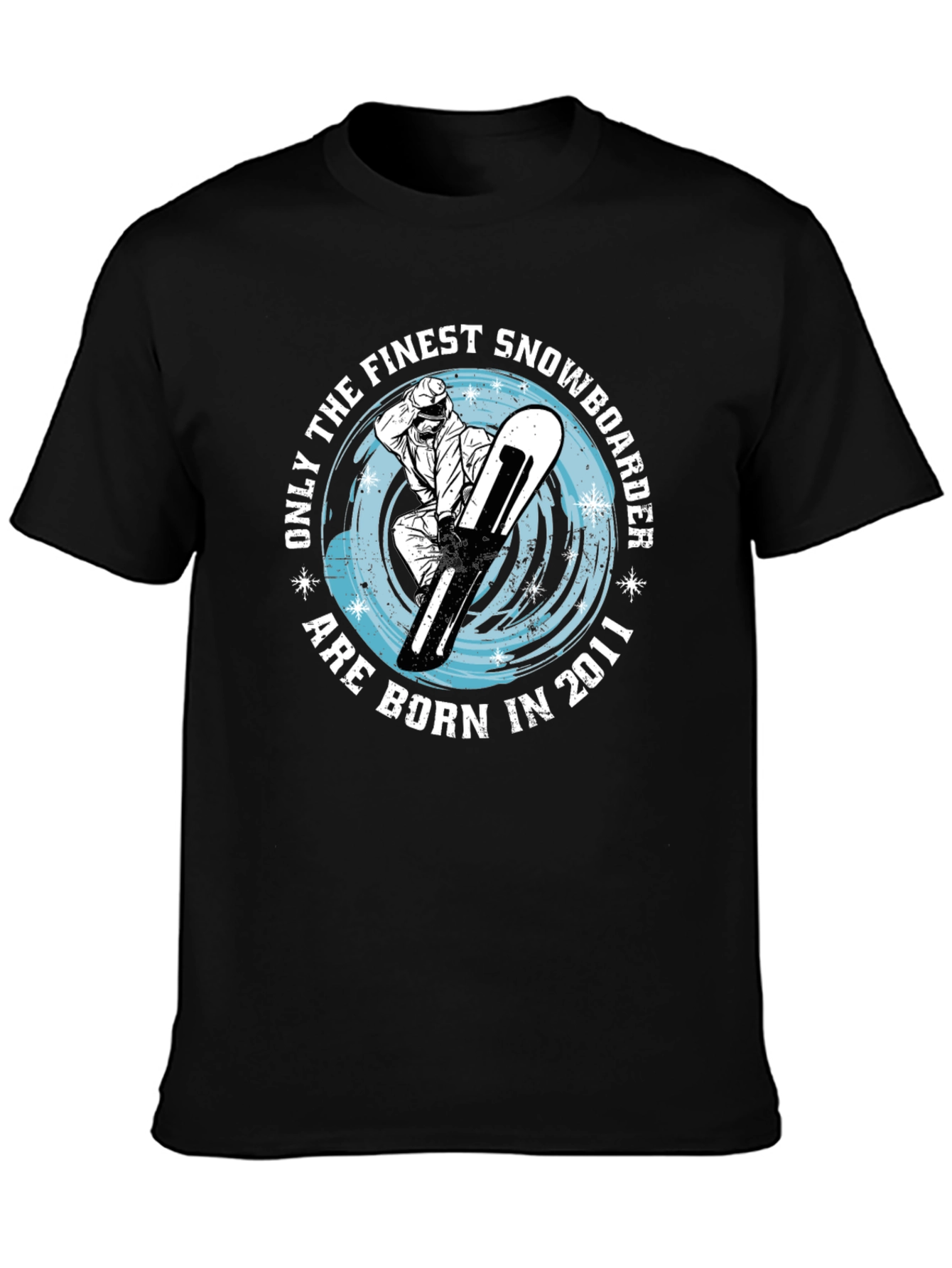 Finest Snowboarder Born in 2011 Black T-Shirt
