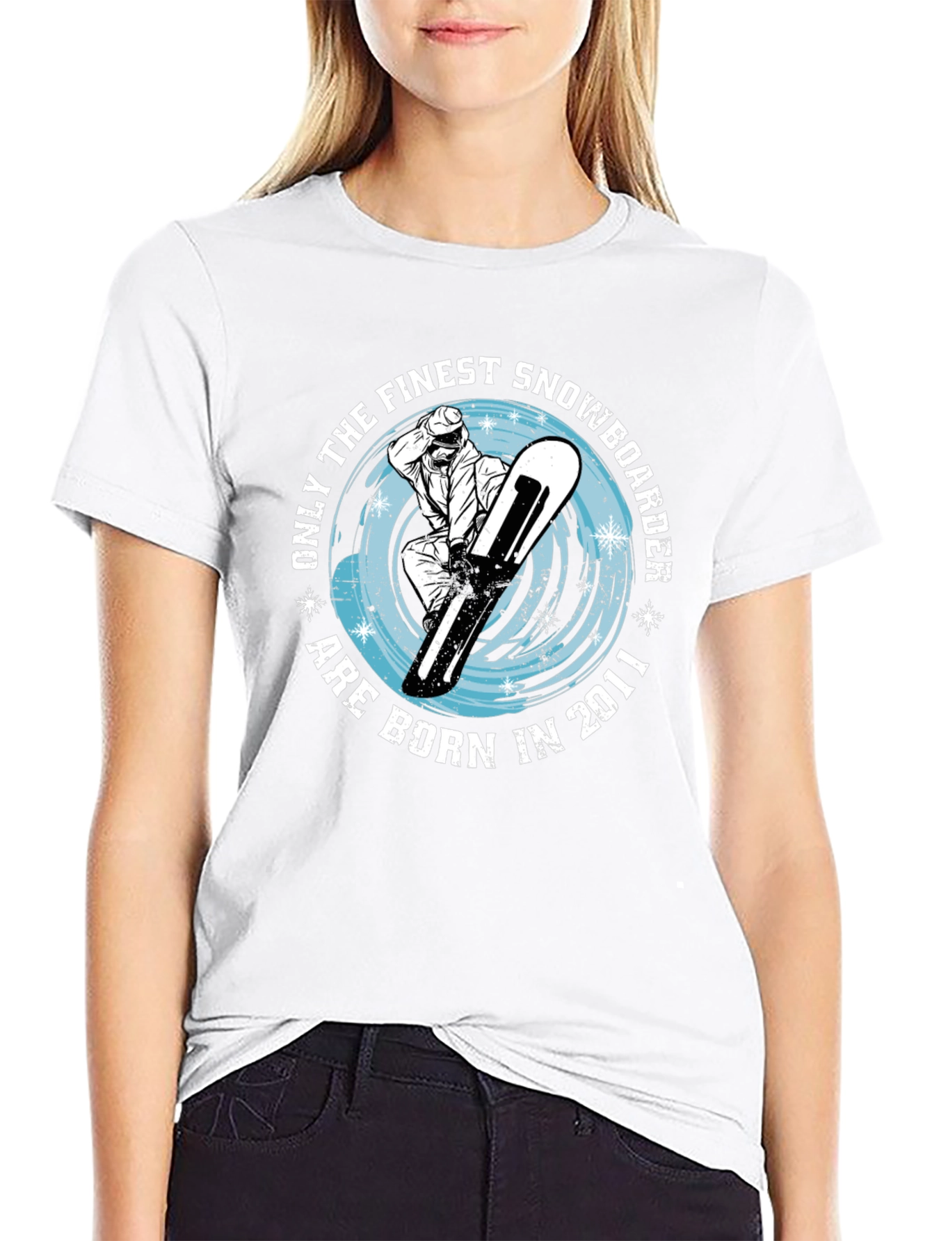 Finest Snowboarder Born in 2011 Black T-Shirt