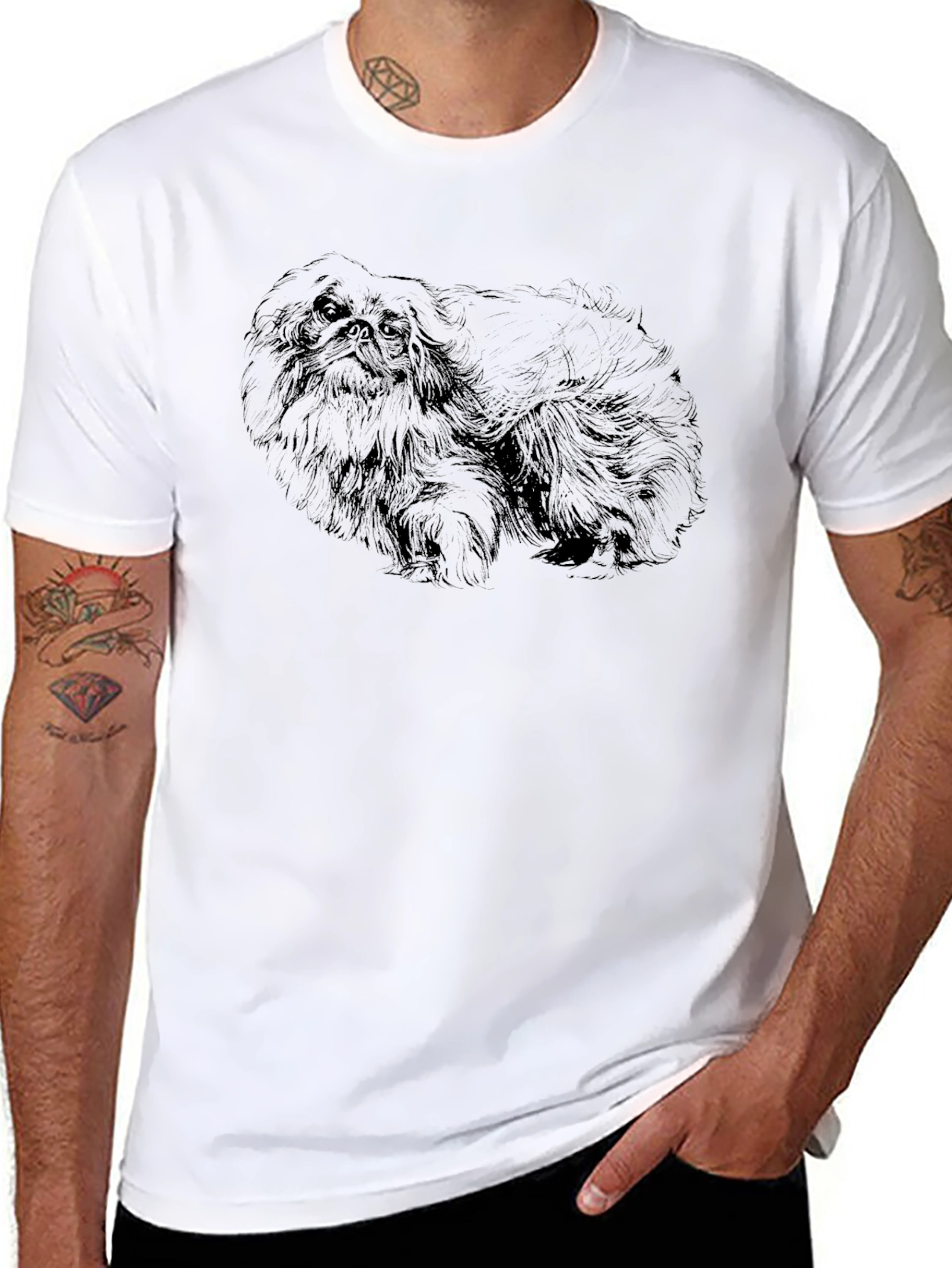 Pekingese Dog Graphic Tee - Casual Style
