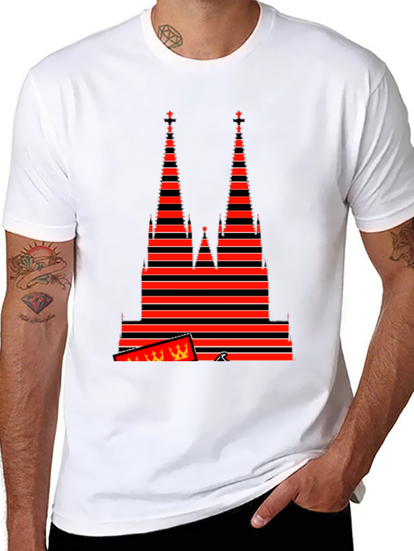 Cologne Cathedral Striped T-Shirt