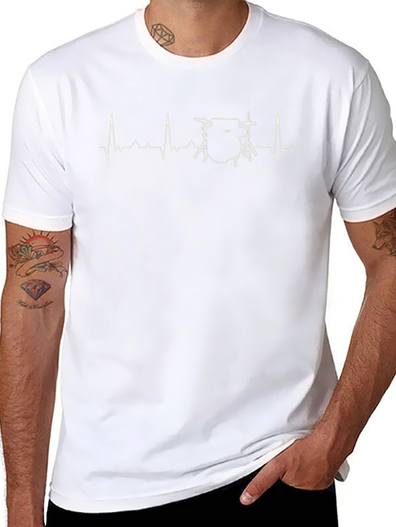Drum Heartbeat T-Shirt - Music Lover Tee
