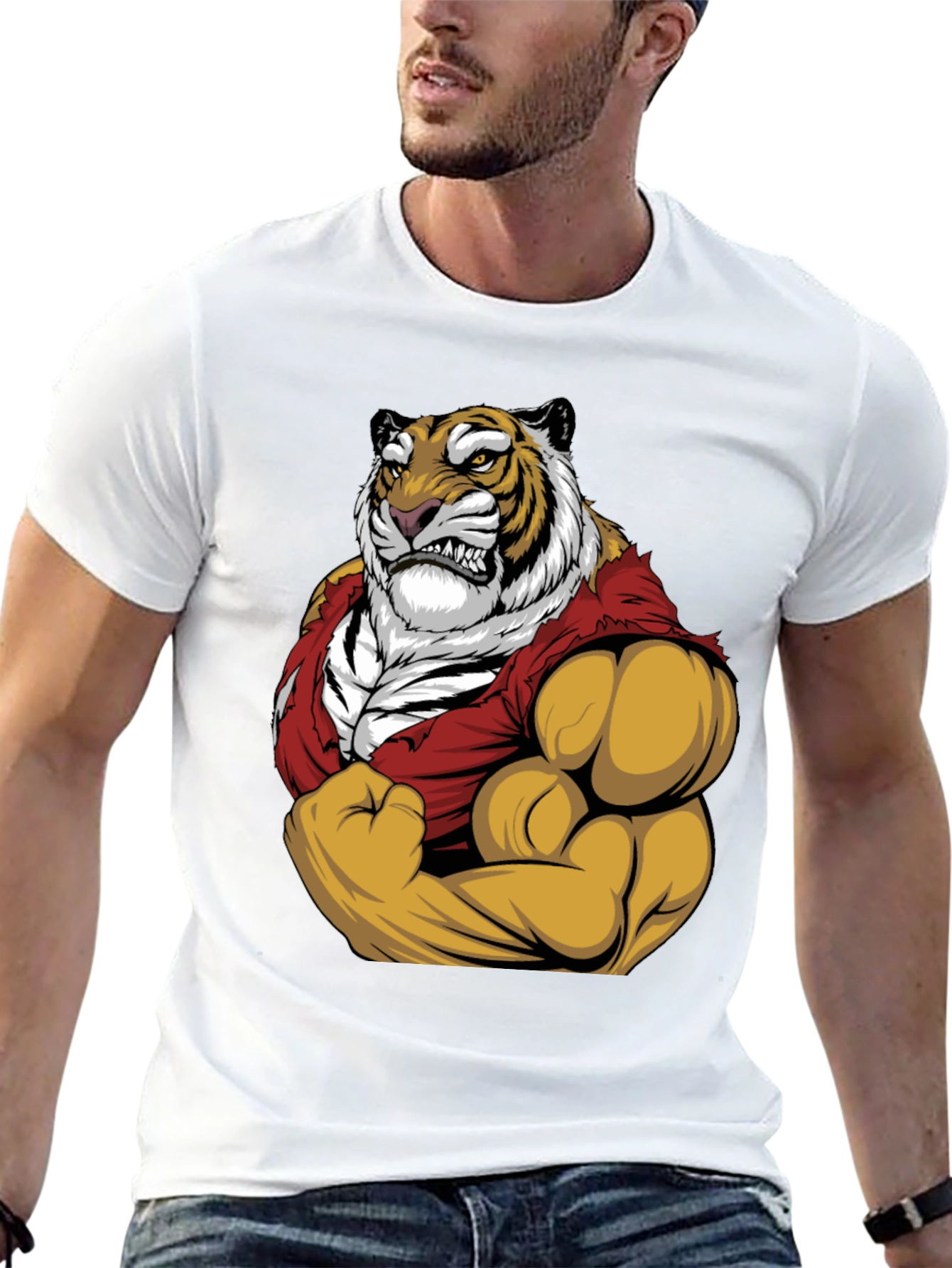 Tiger Muscles Graphic Tee - Unleash Your Inner Beast