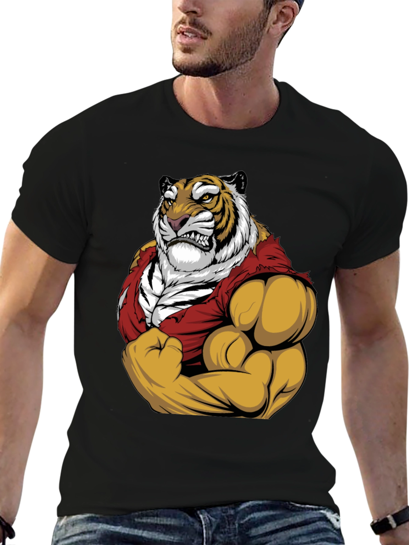 Tiger Muscles Graphic Tee - Unleash Your Inner Beast