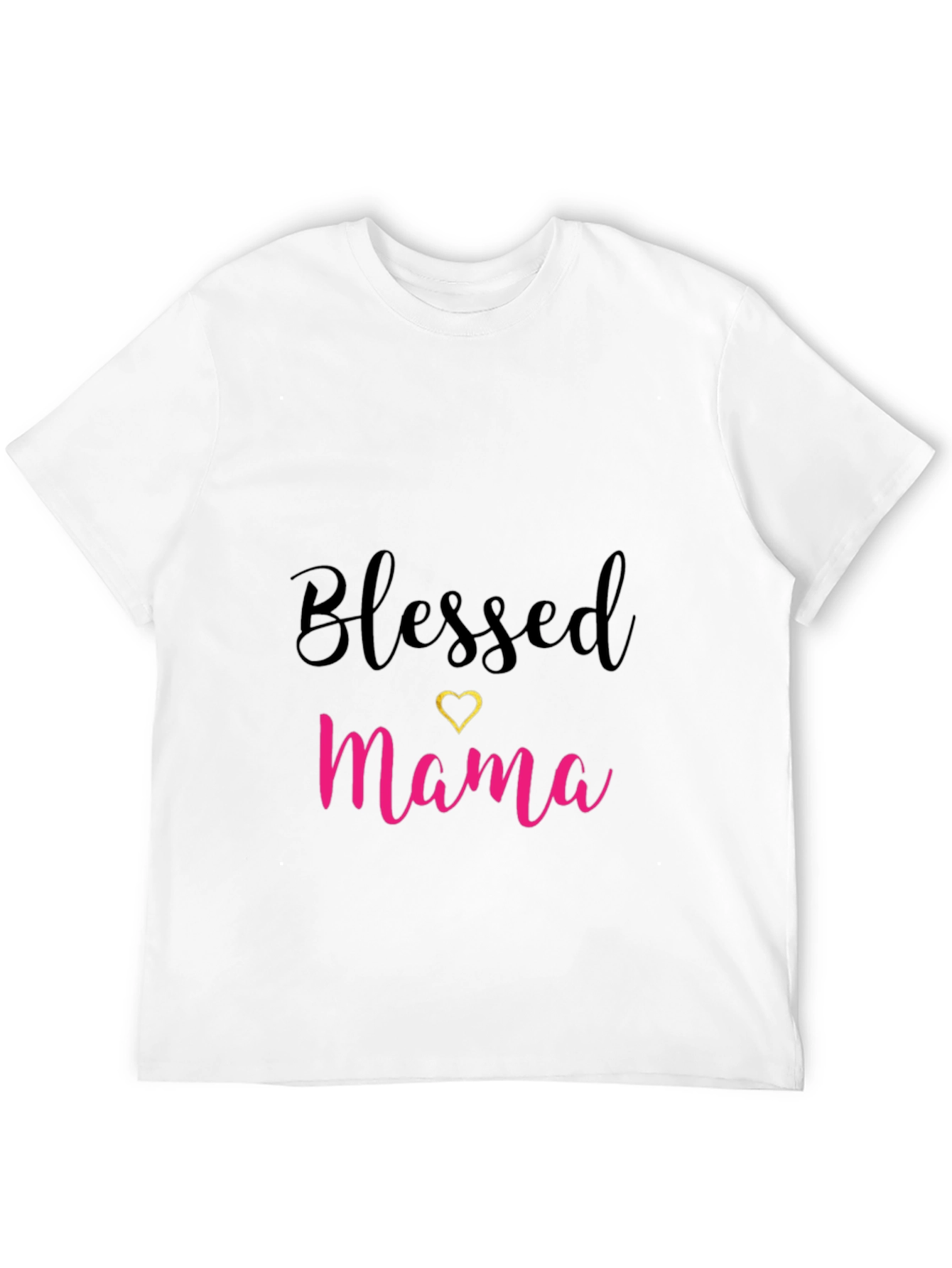 Blessed Mama Black T-Shirt with Heart