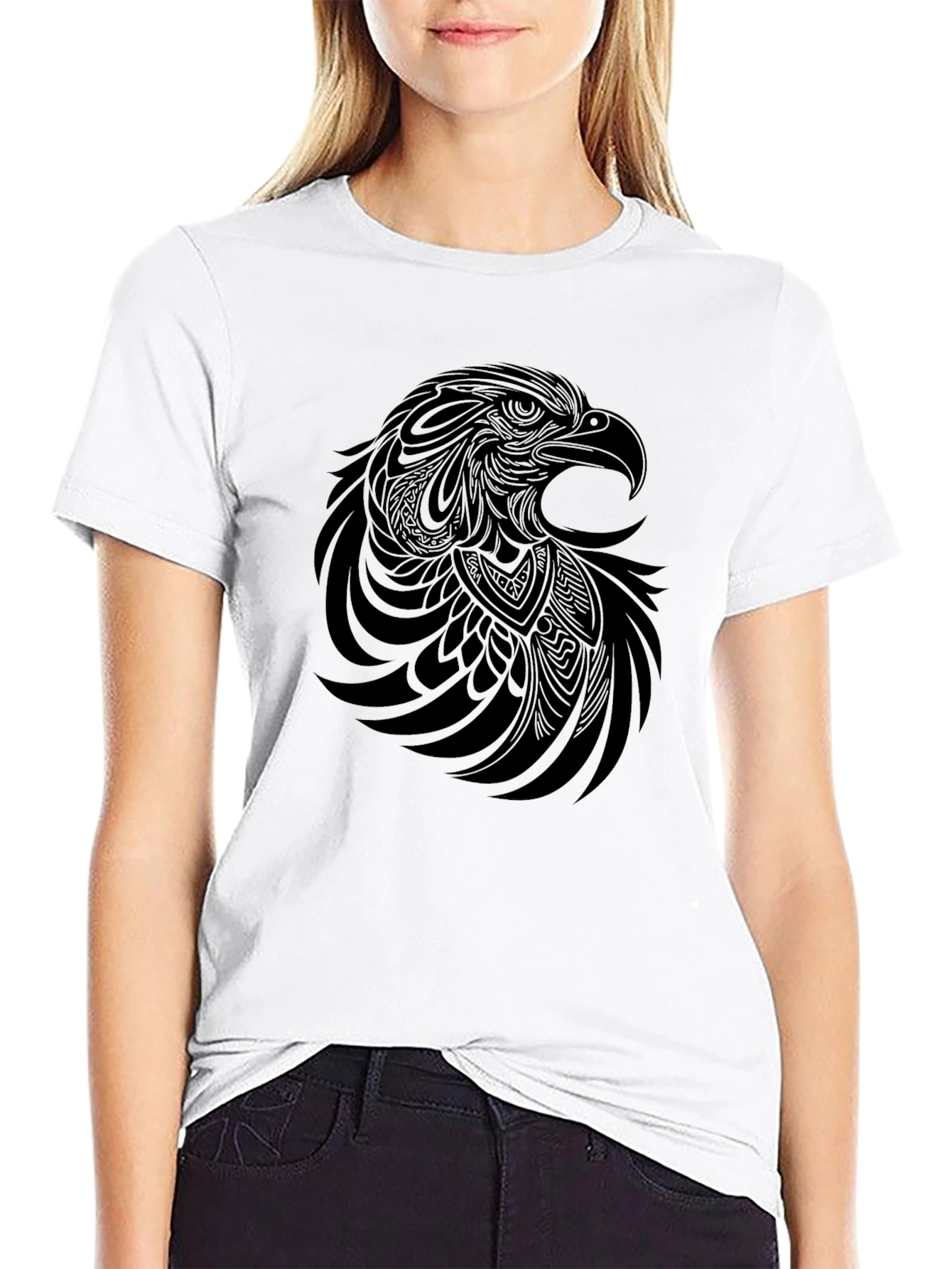 Black Eagle Graphic Tee - Mens Casual Shirt