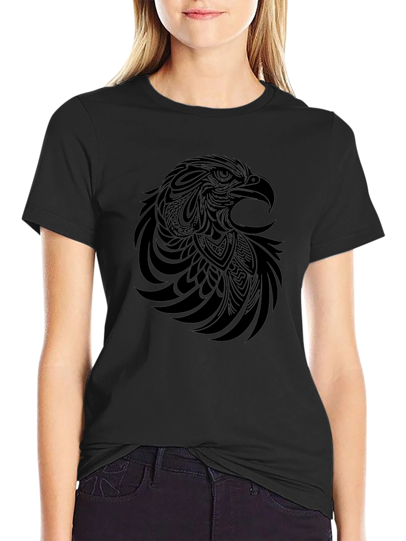 Black Eagle Graphic Tee - Mens Casual Shirt