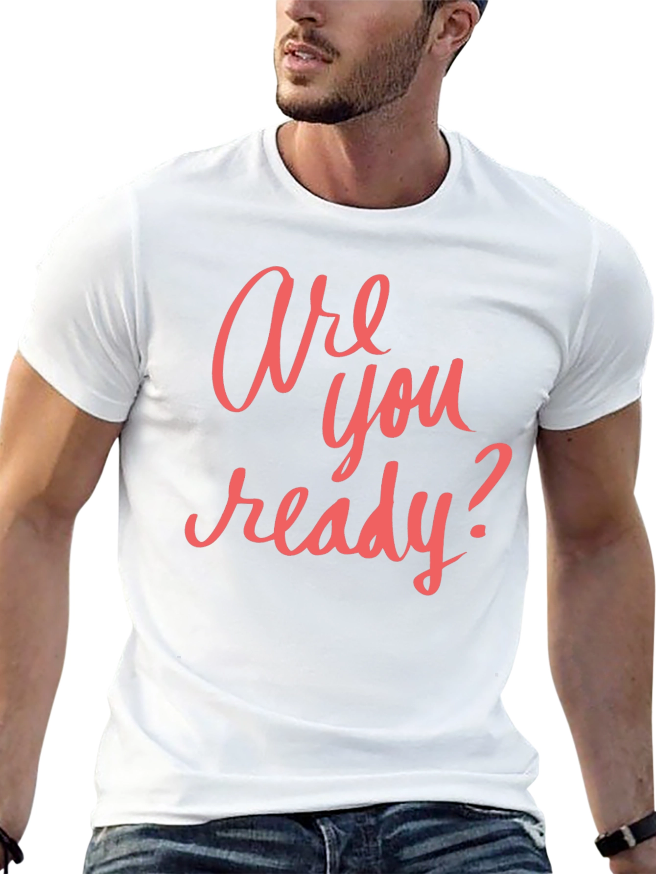Are You Ready? Graphic T-Shirt - Casual Black Tee