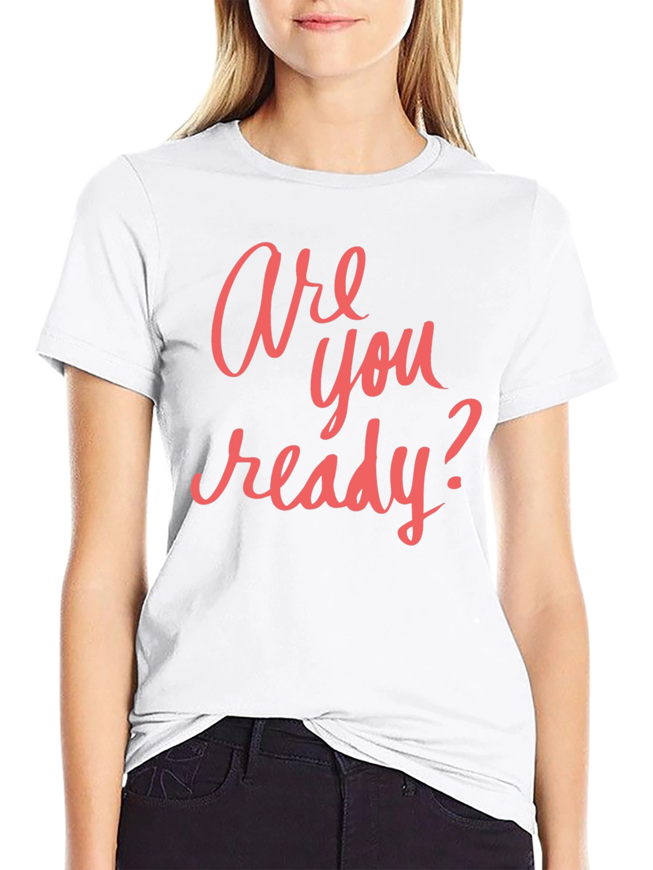 Are You Ready? Graphic T-Shirt - Casual Black Tee