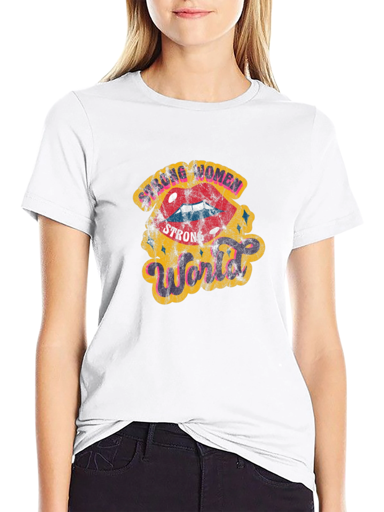 Strong Women Strong World Graphic Tee