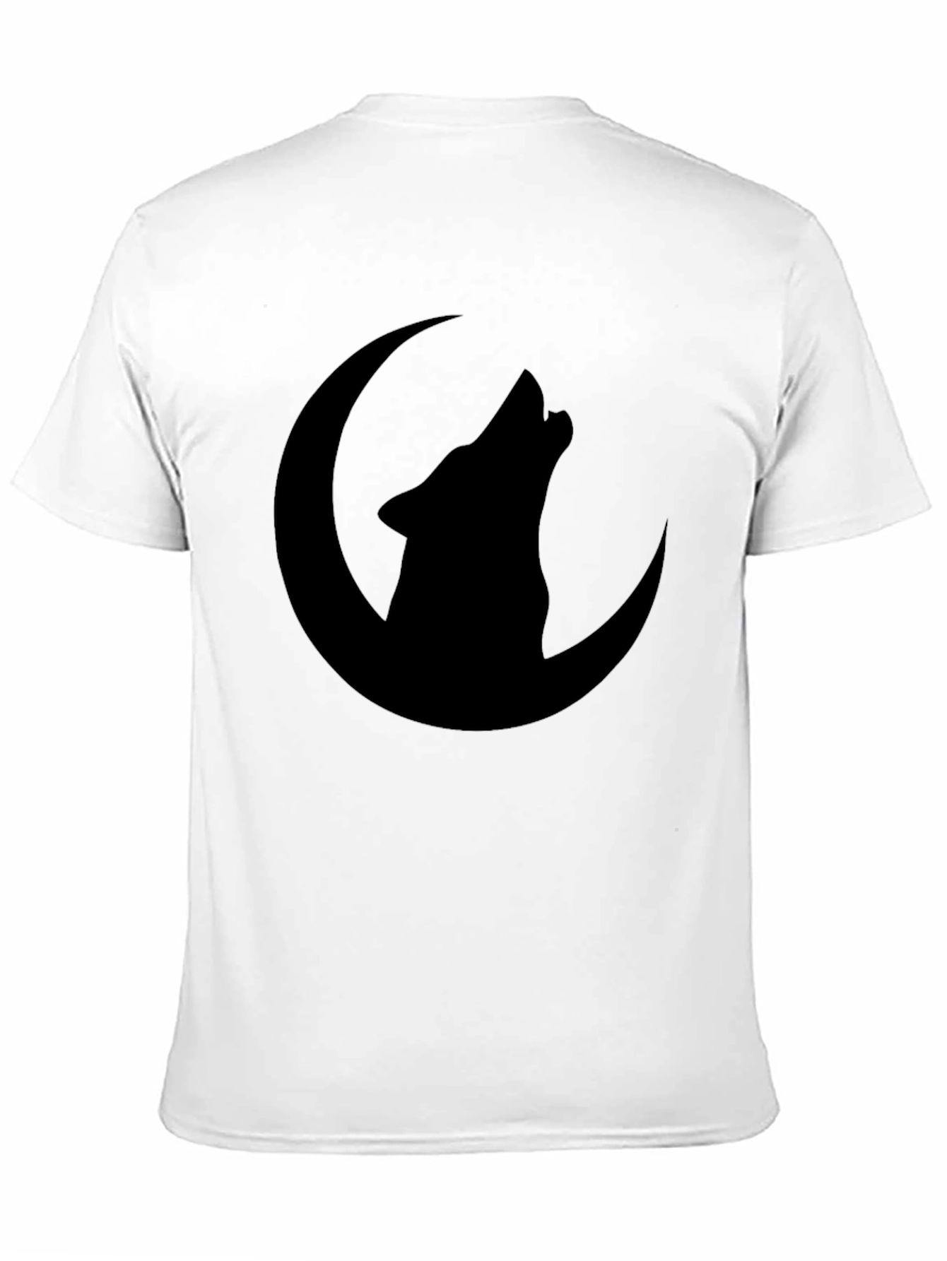 Wolf Moon Graphic Tee - Black Cotton T-Shirt