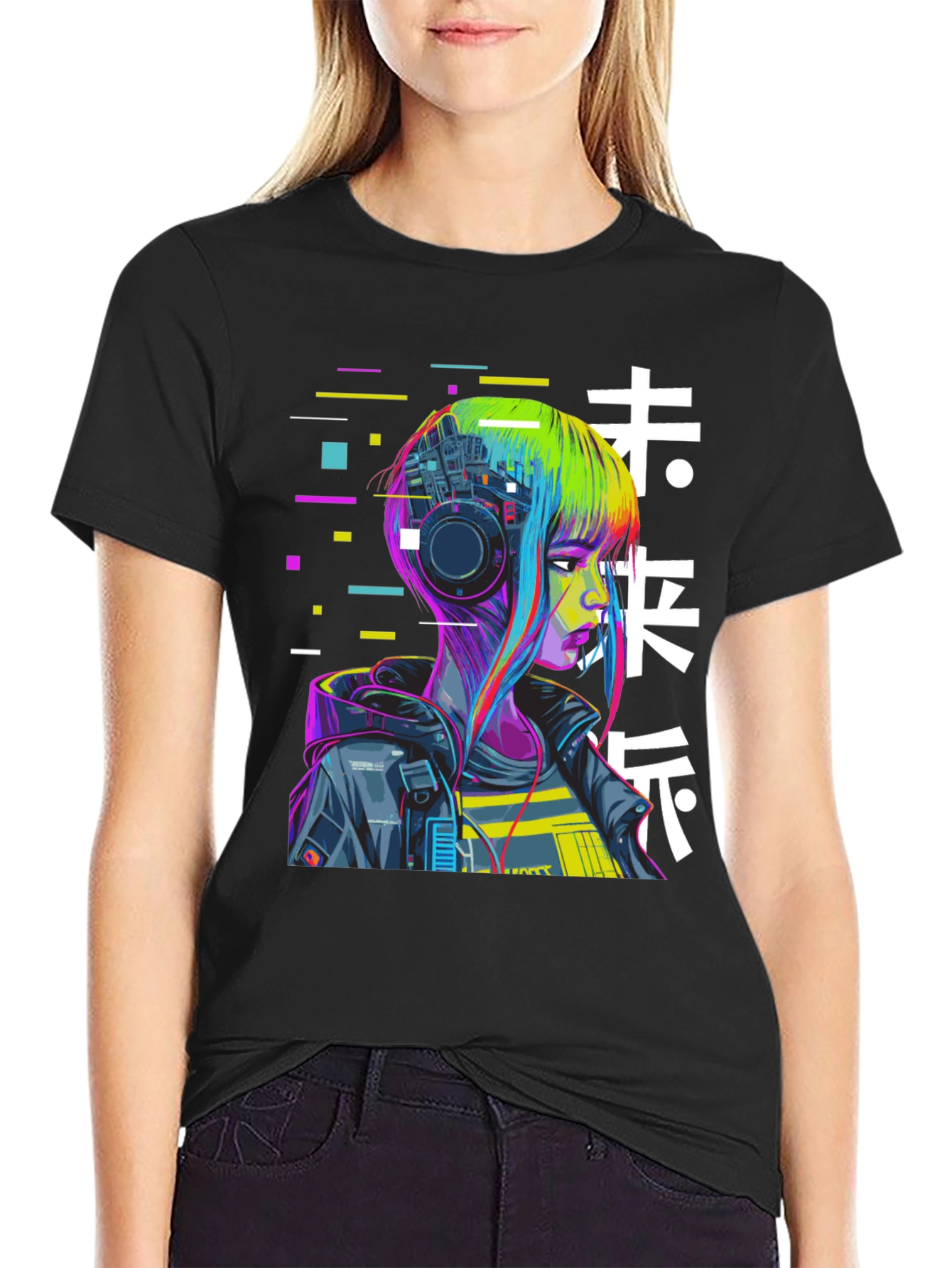 Cyberpunk Girl Graphic T-Shirt
