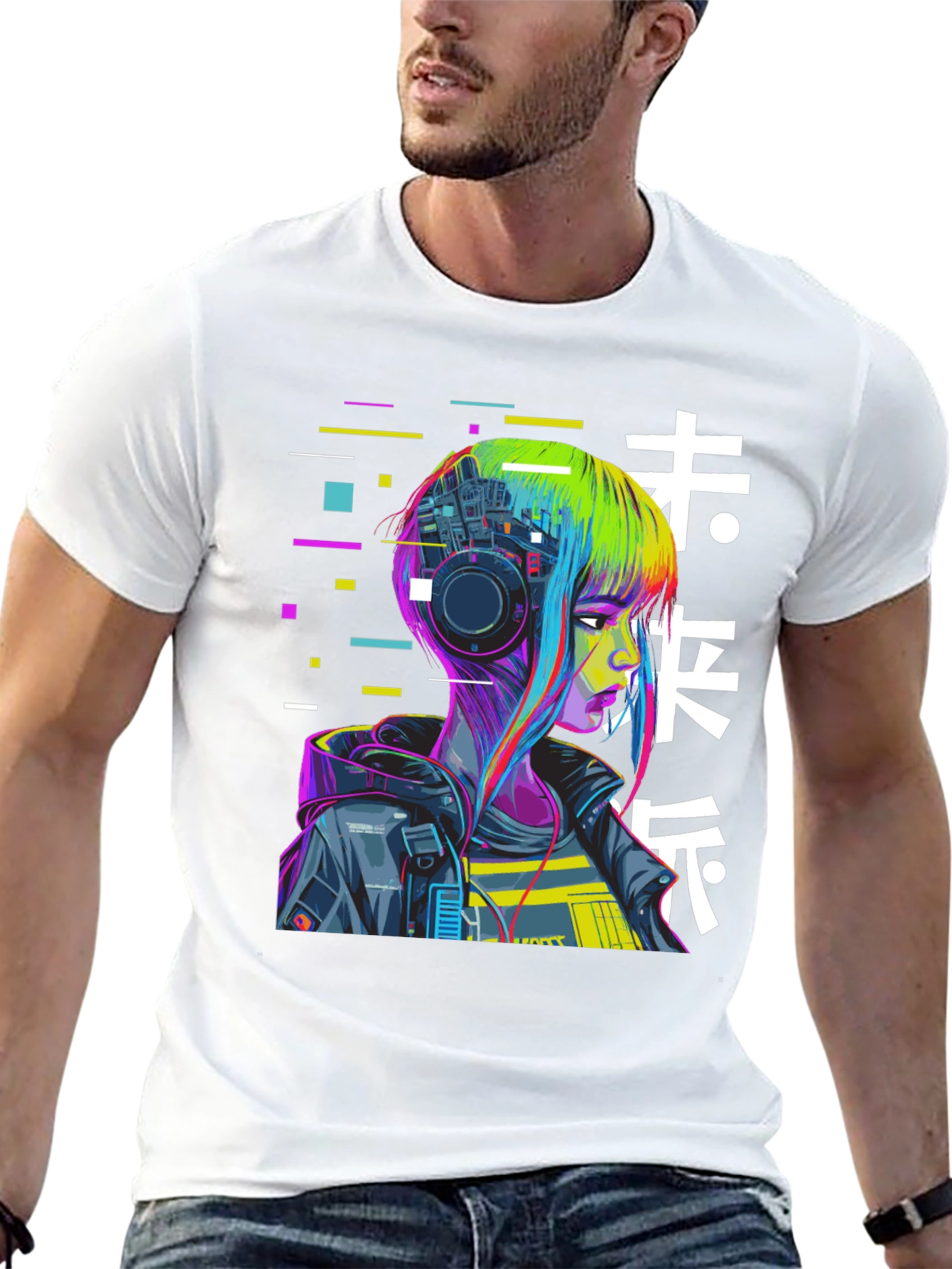 Cyberpunk Girl Graphic T-Shirt