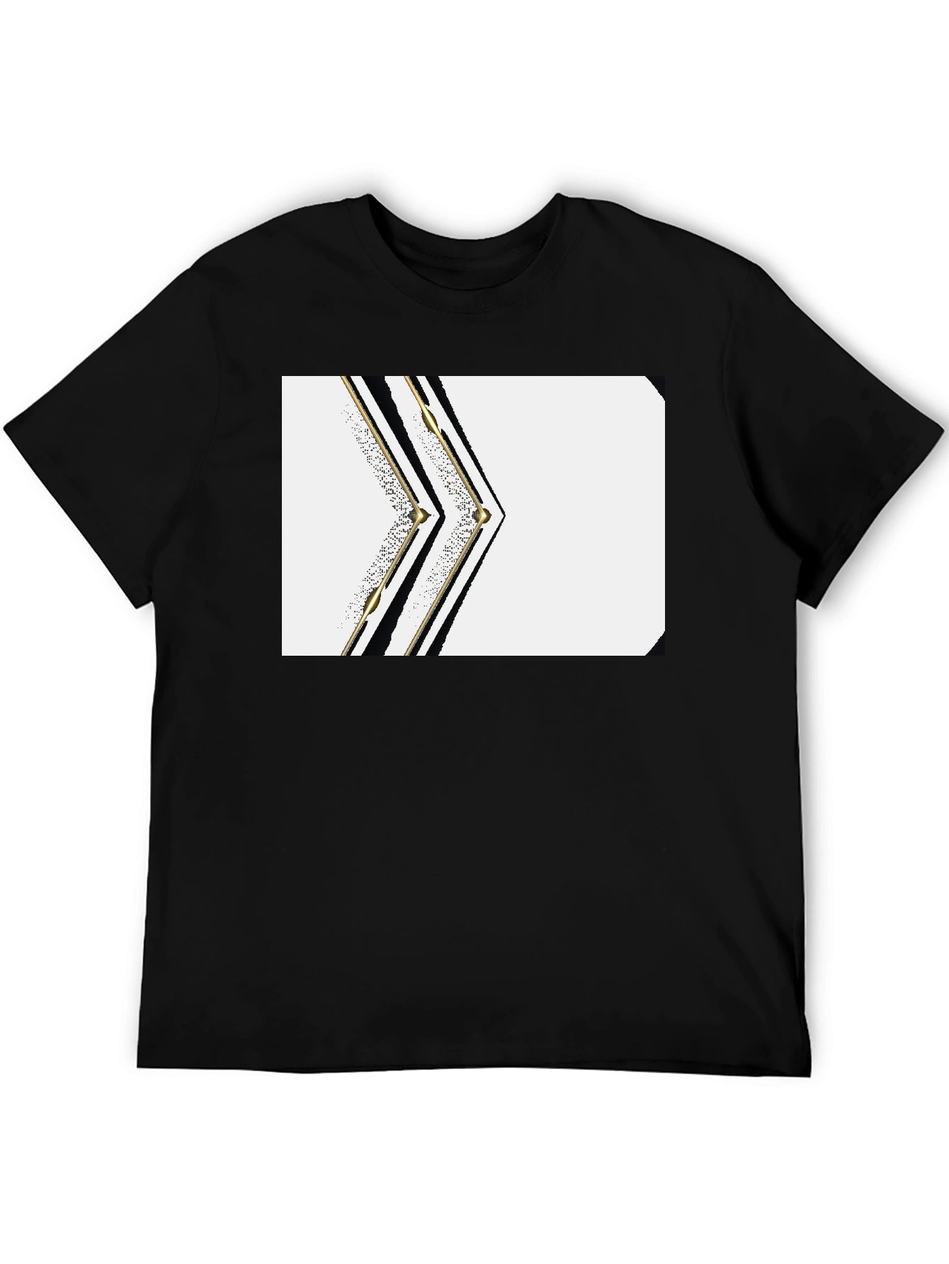 Modern Geometric Black T-Shirt