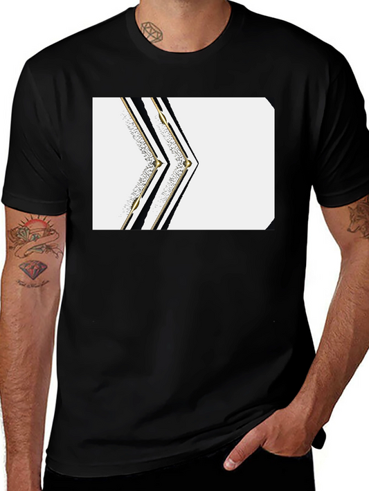 Modern Geometric Black T-Shirt
