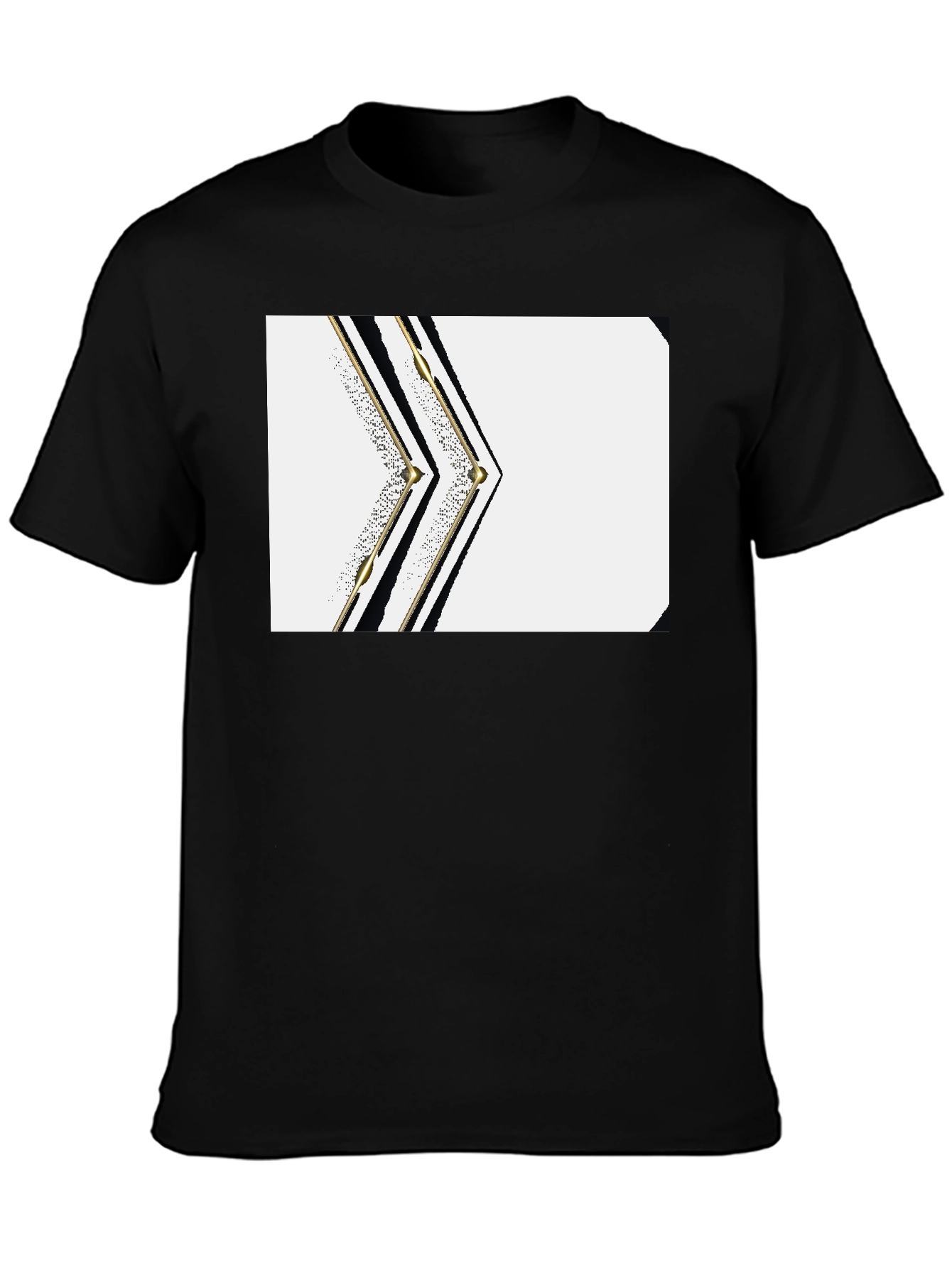 Modern Geometric Black T-Shirt
