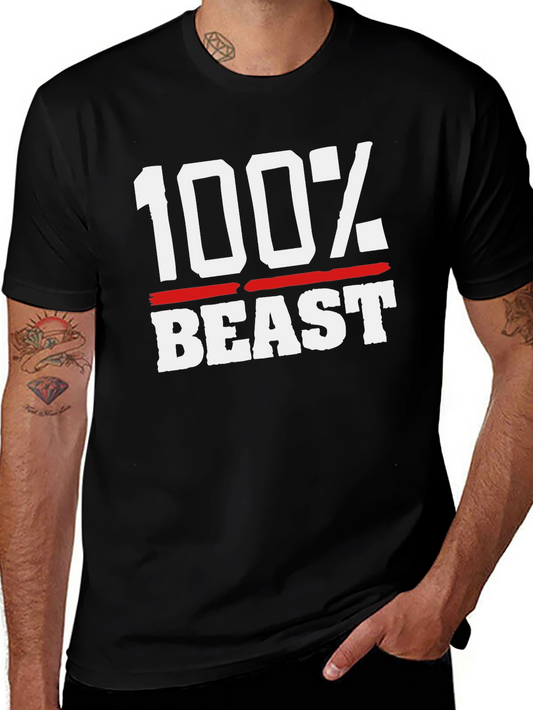 100% Beast Black Graphic Tee