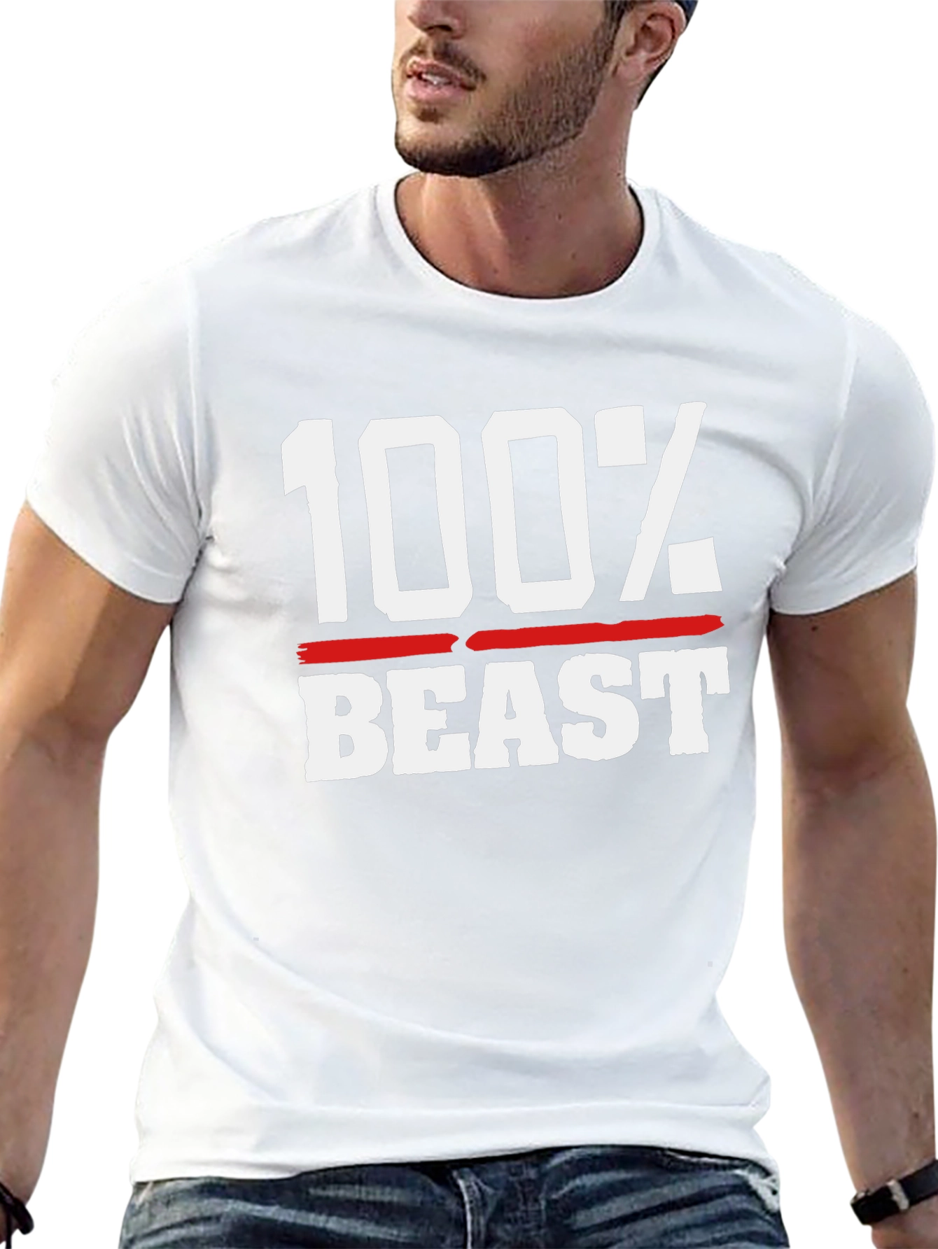 100% Beast Black Graphic Tee