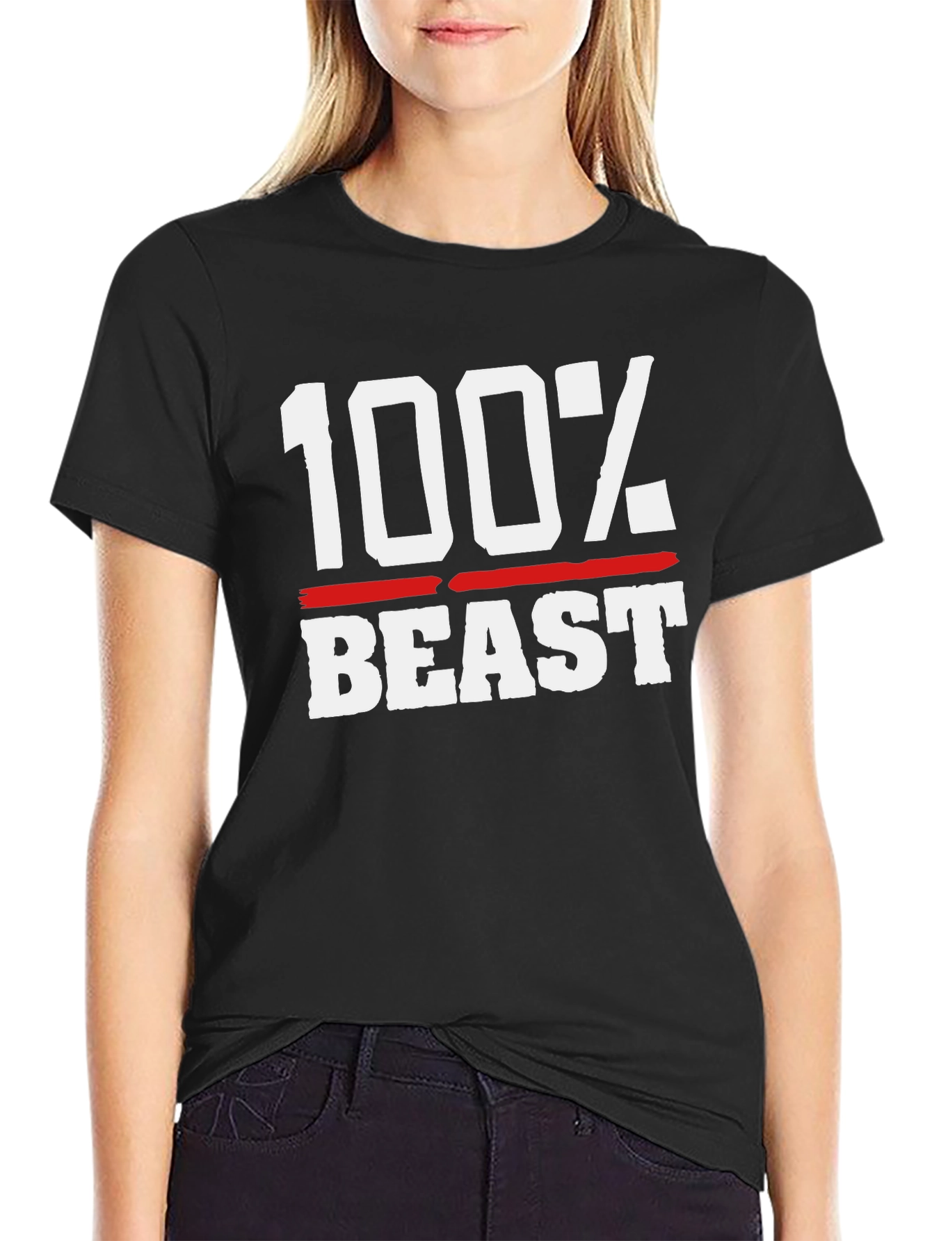100% Beast Black Graphic Tee