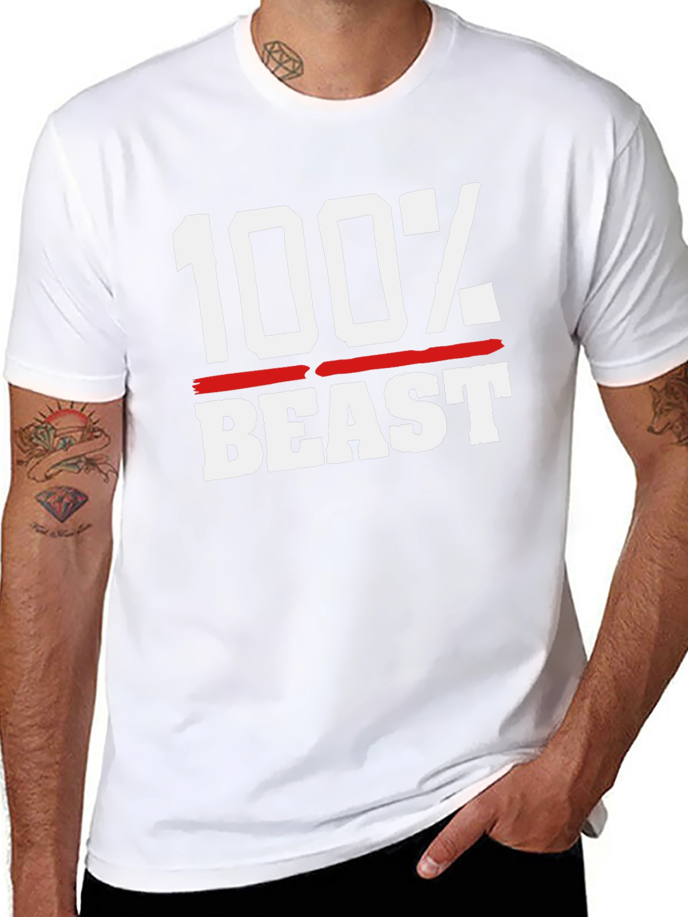 100% Beast Black Graphic Tee