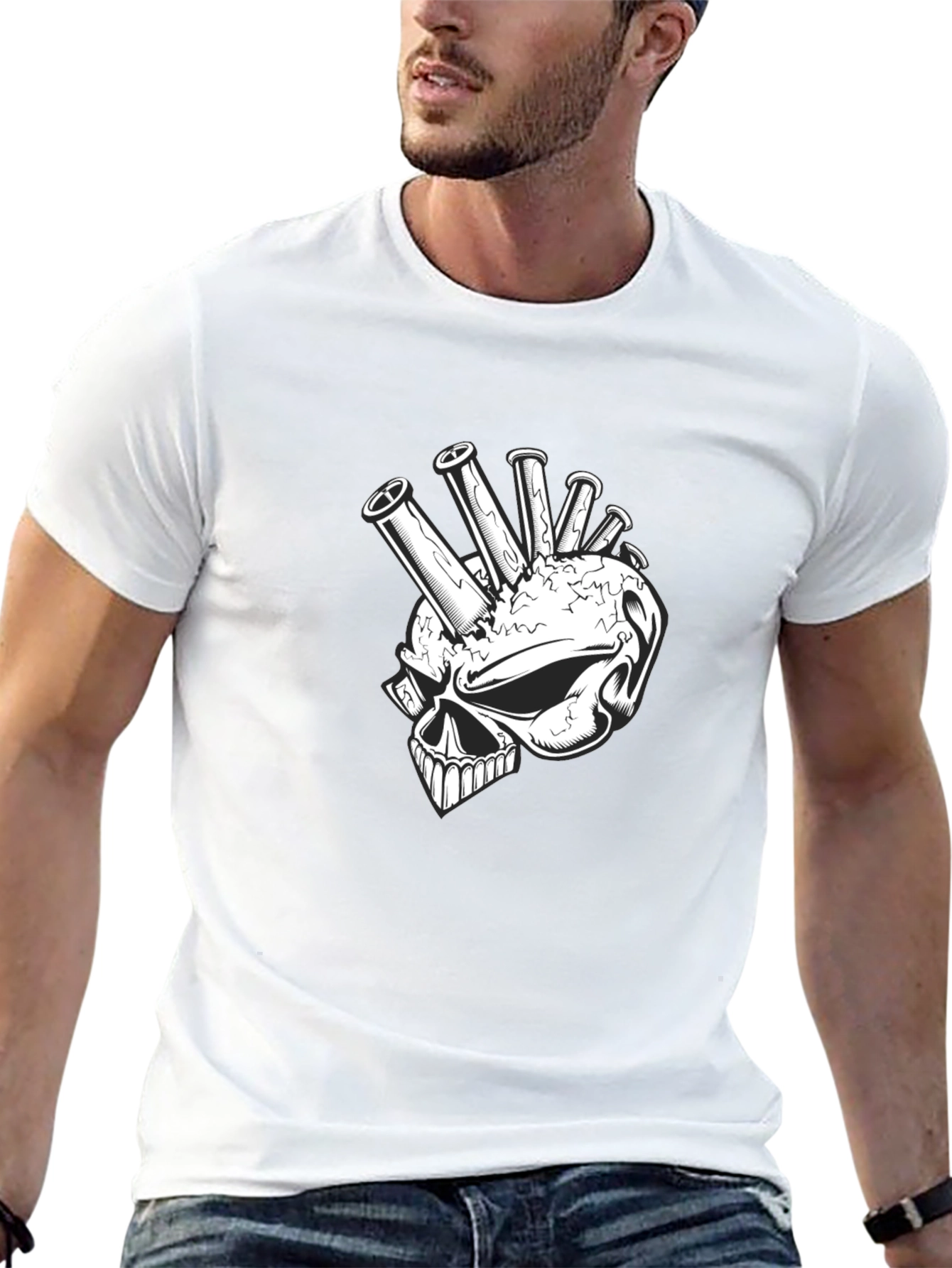 Skull Punk T-Shirt - Edgy Graphic Tee