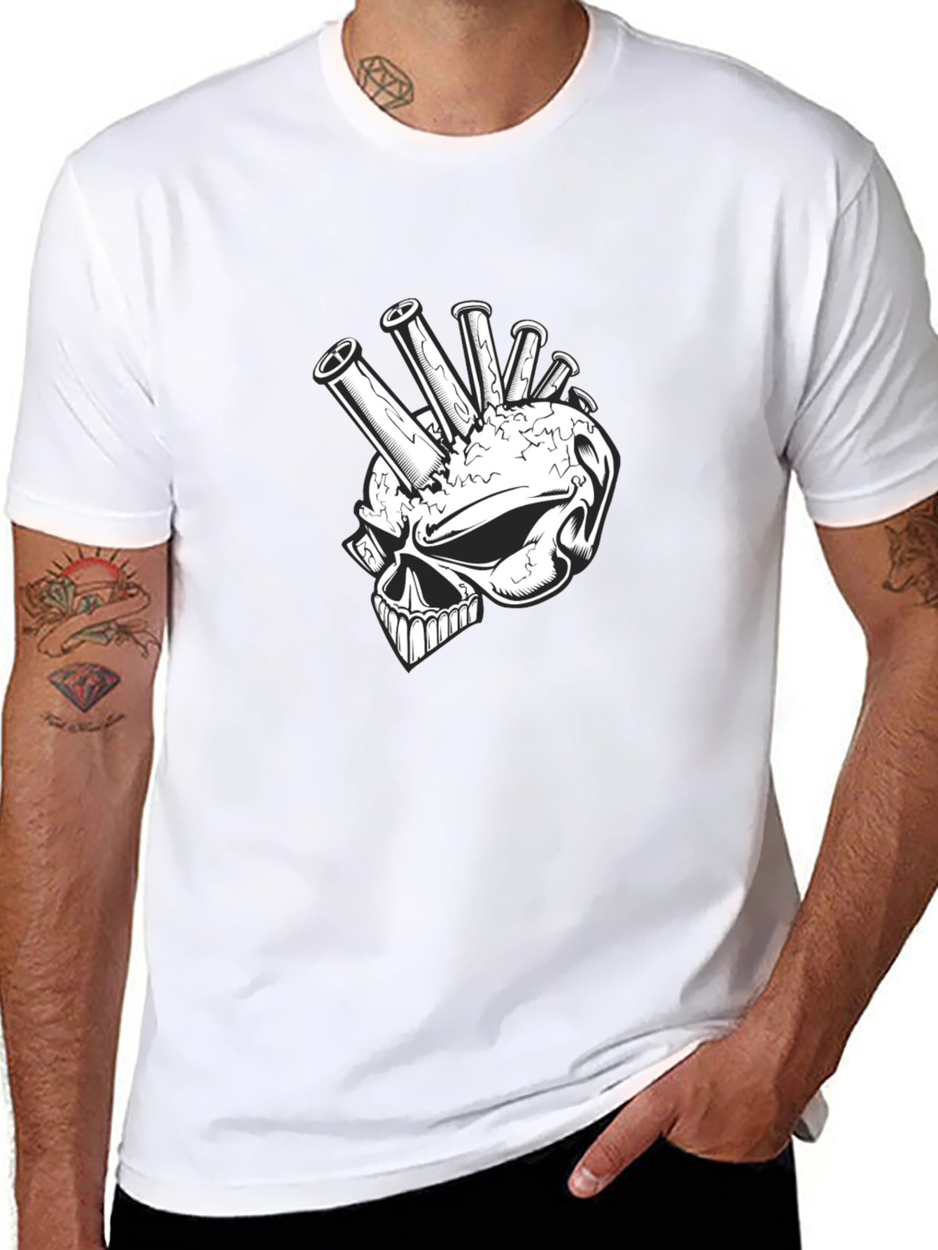Skull Punk T-Shirt - Edgy Graphic Tee