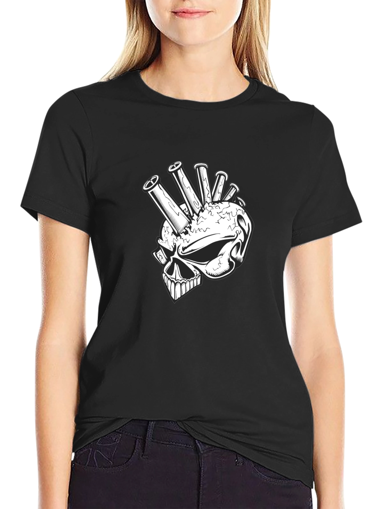 Skull Punk T-Shirt - Edgy Graphic Tee