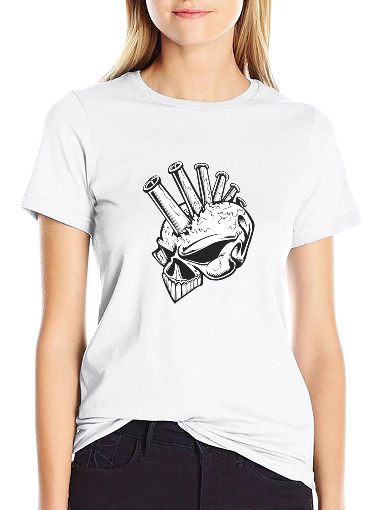 Skull Punk T-Shirt - Edgy Graphic Tee