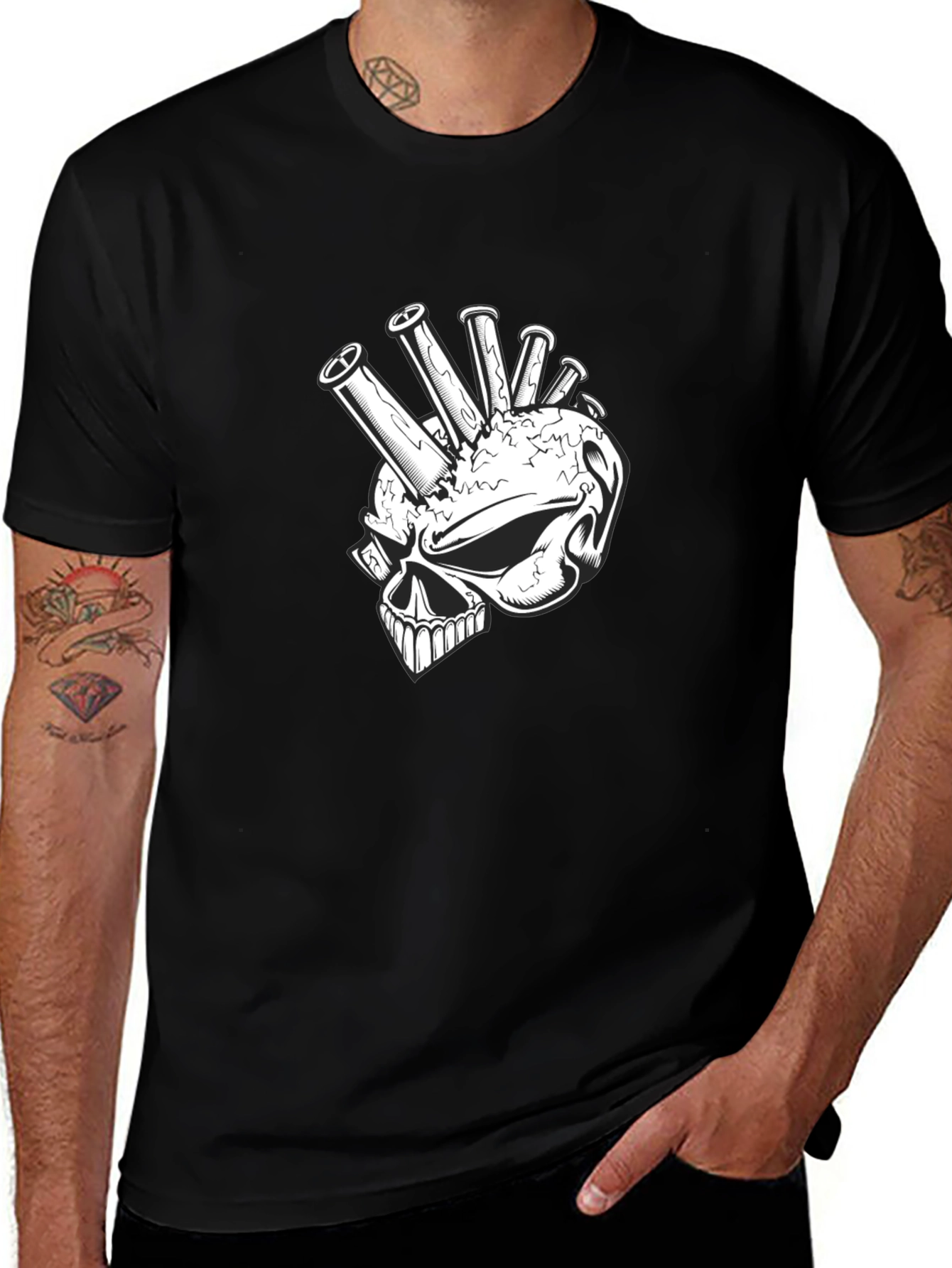 Skull Punk T-Shirt - Edgy Graphic Tee