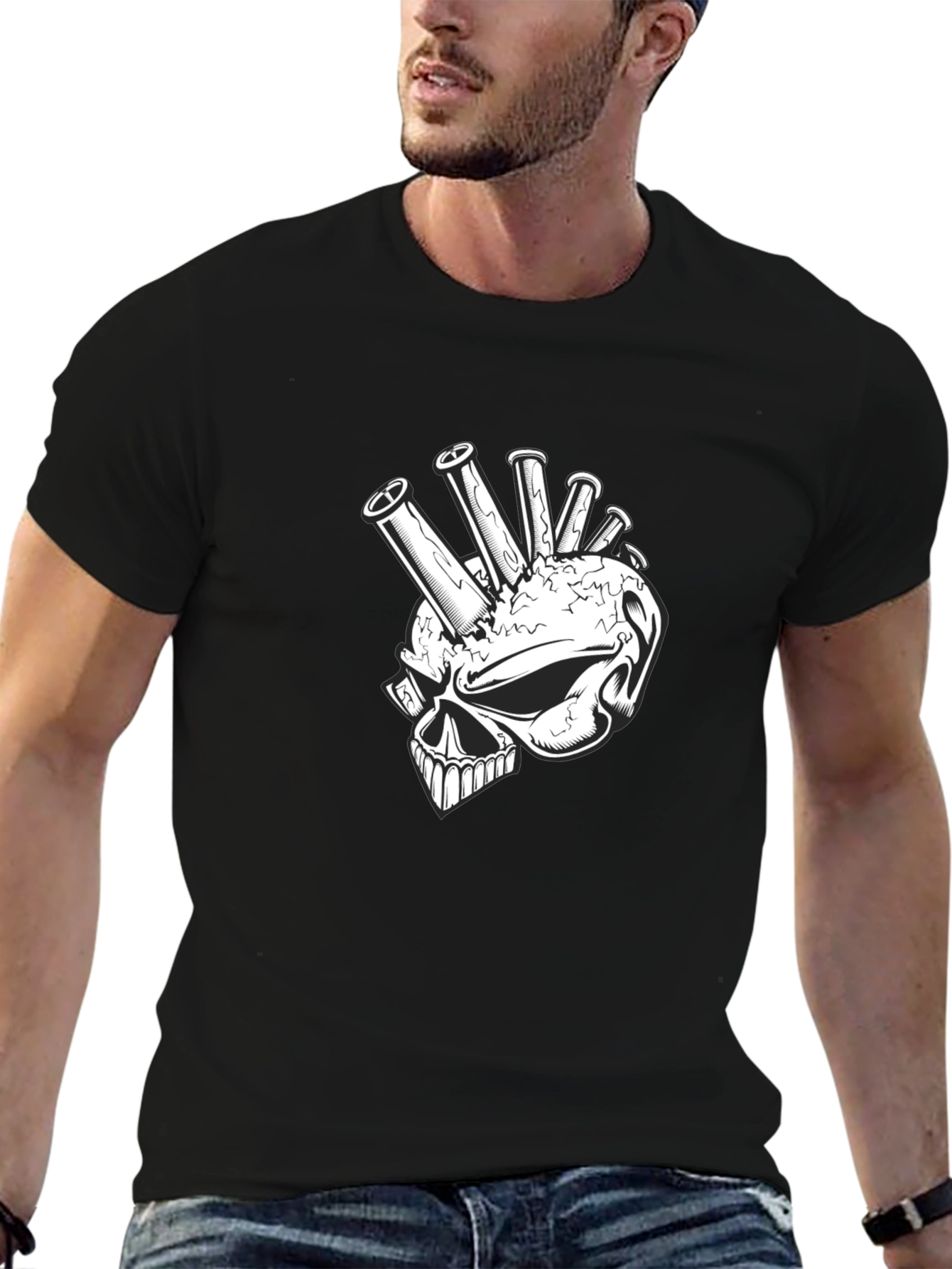 Skull Punk T-Shirt - Edgy Graphic Tee