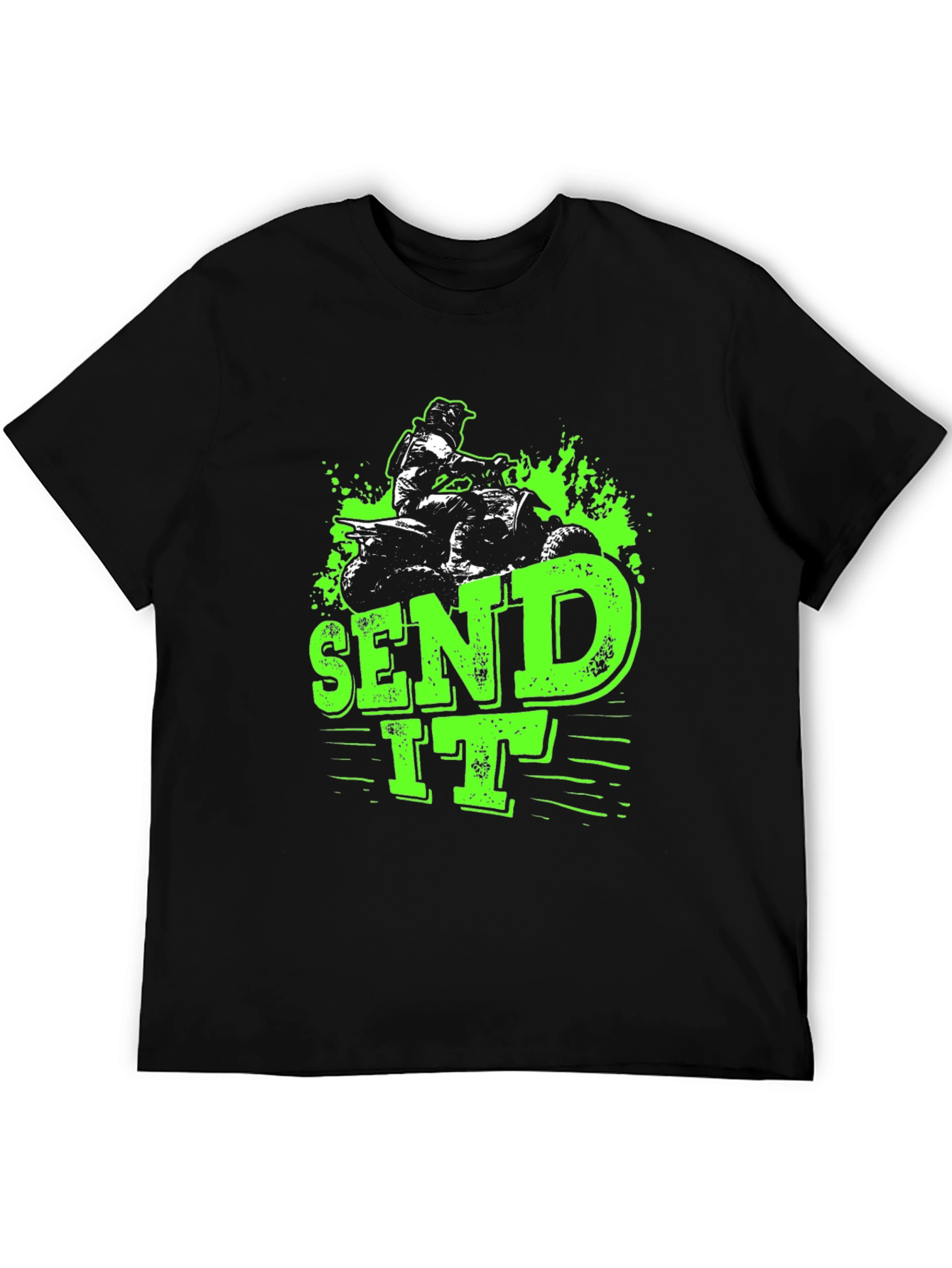 Send It ATV Rider Graphic Tee - Black