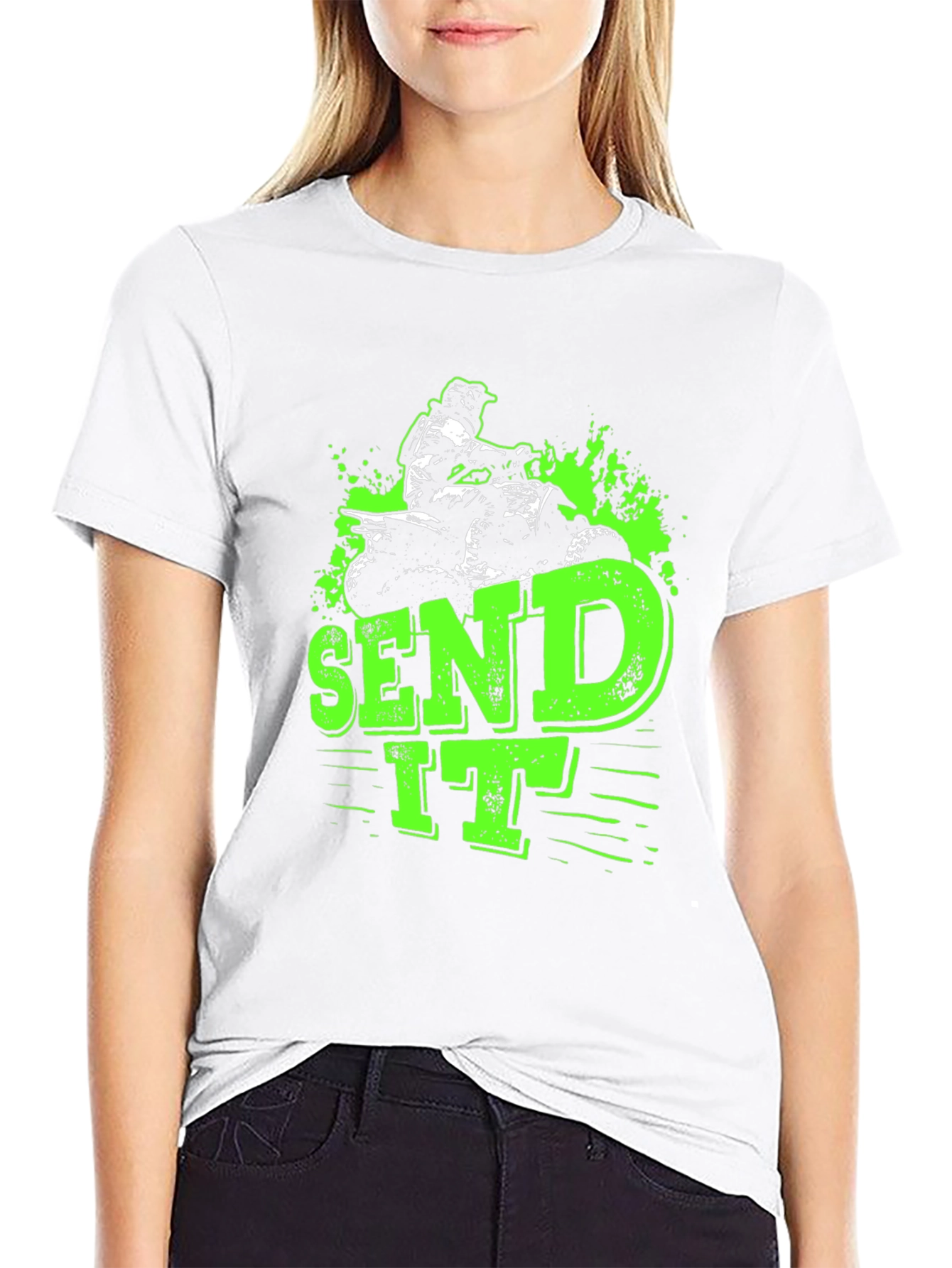 Send It ATV Rider Graphic Tee - Black