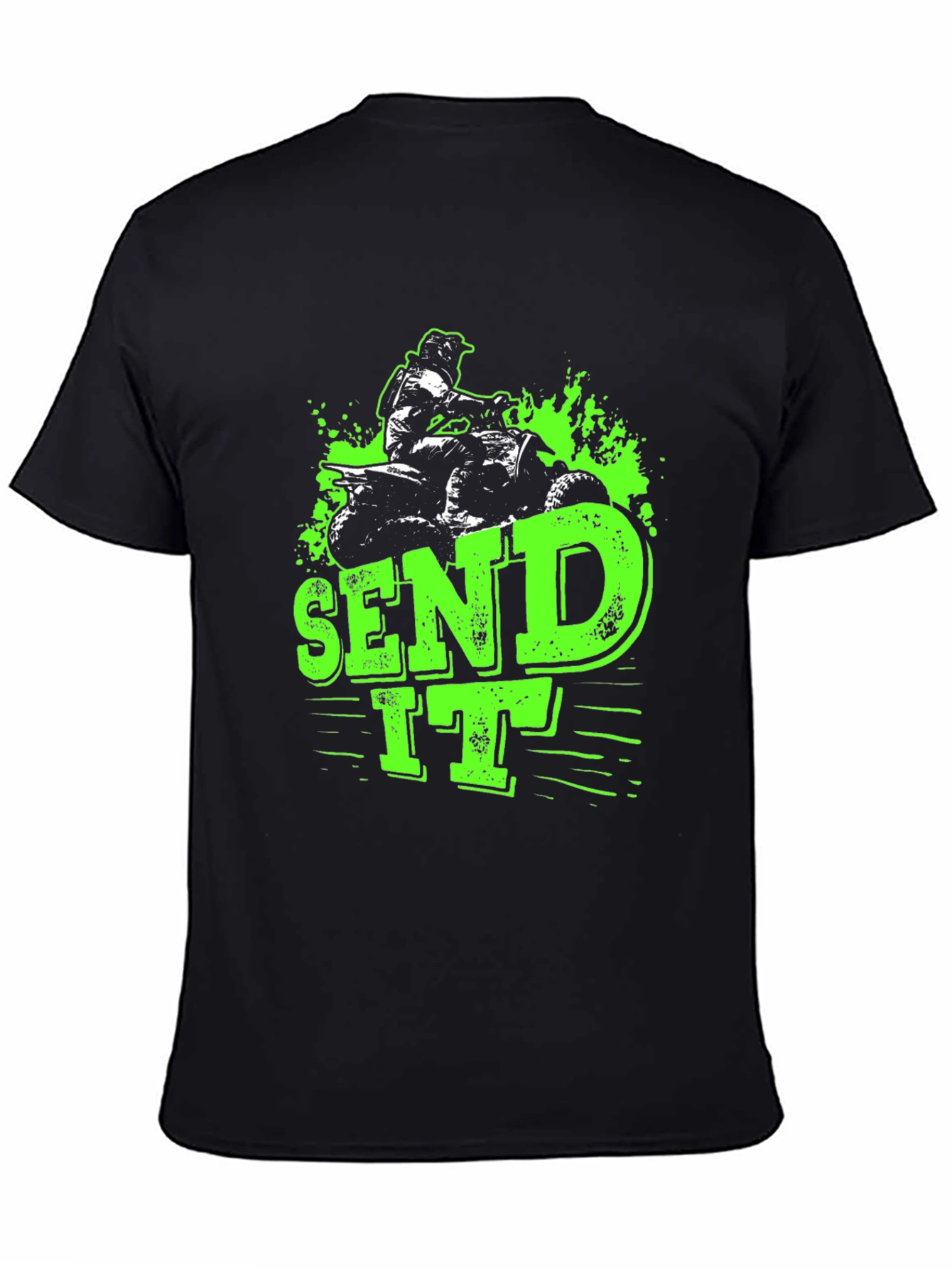 Send It ATV Rider Graphic Tee - Black