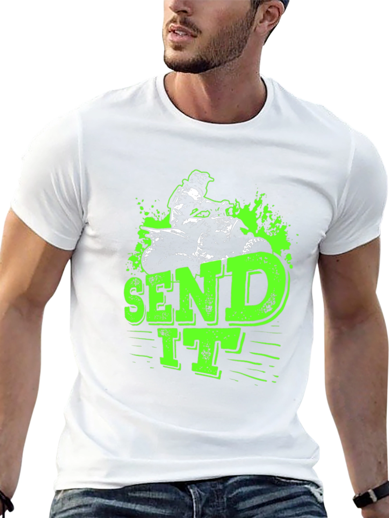 Send It ATV Rider Graphic Tee - Black