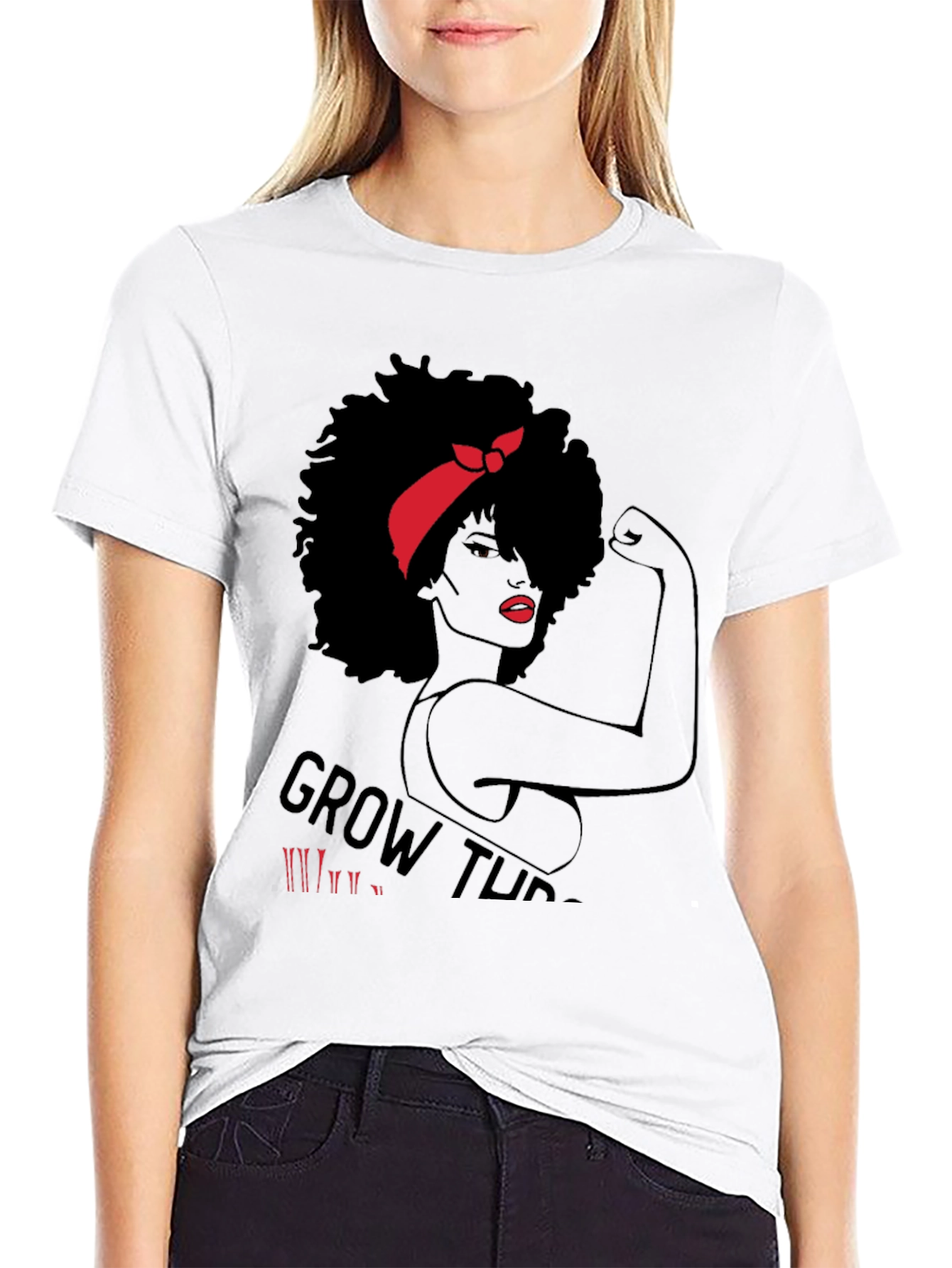 Empowered Woman Graphic T-Shirt - Black