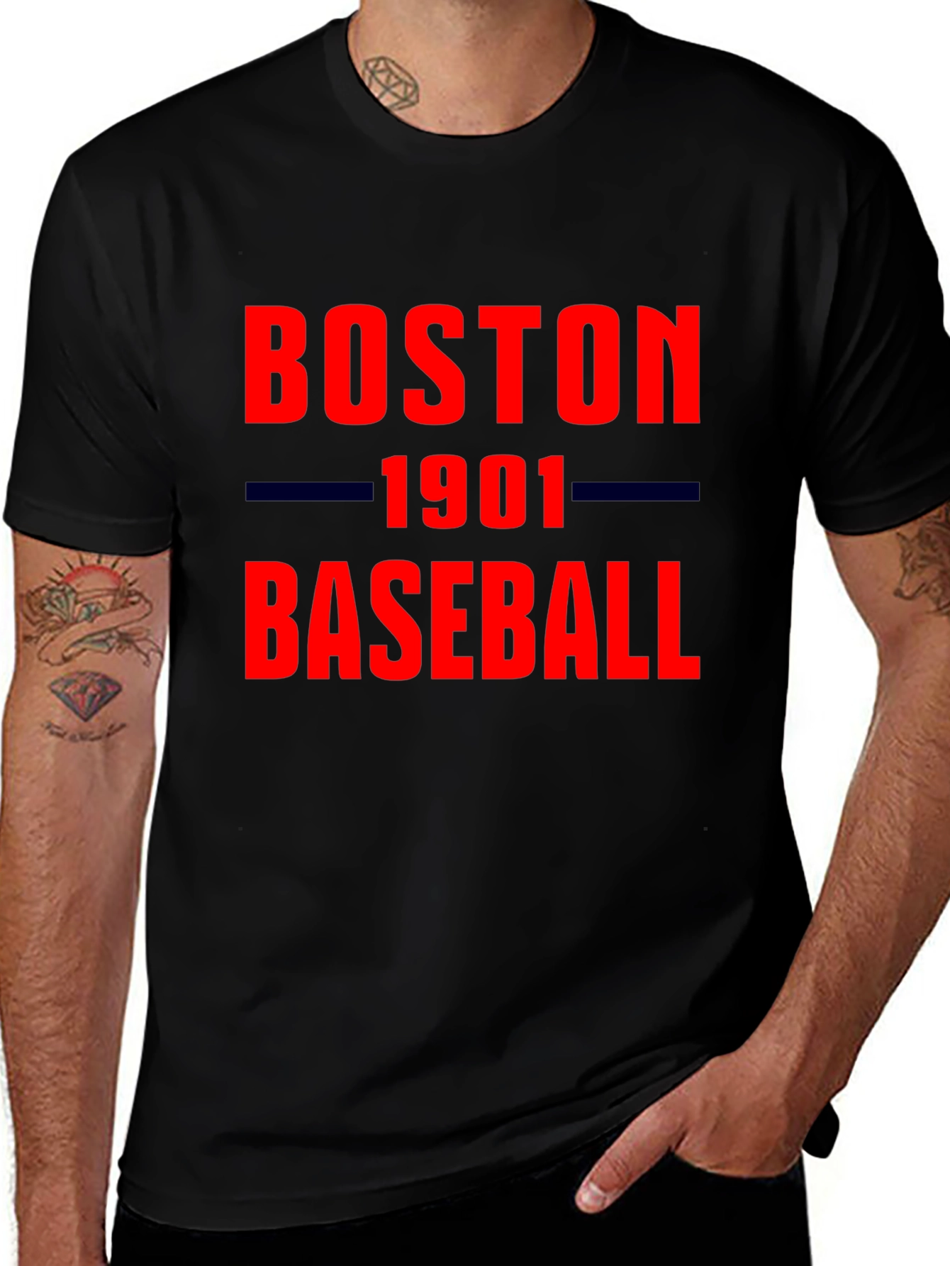 Boston Baseball 1901 Black T-Shirt