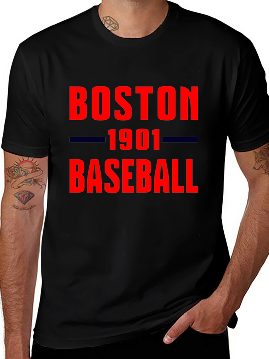 Boston Baseball 1901 Black T-Shirt