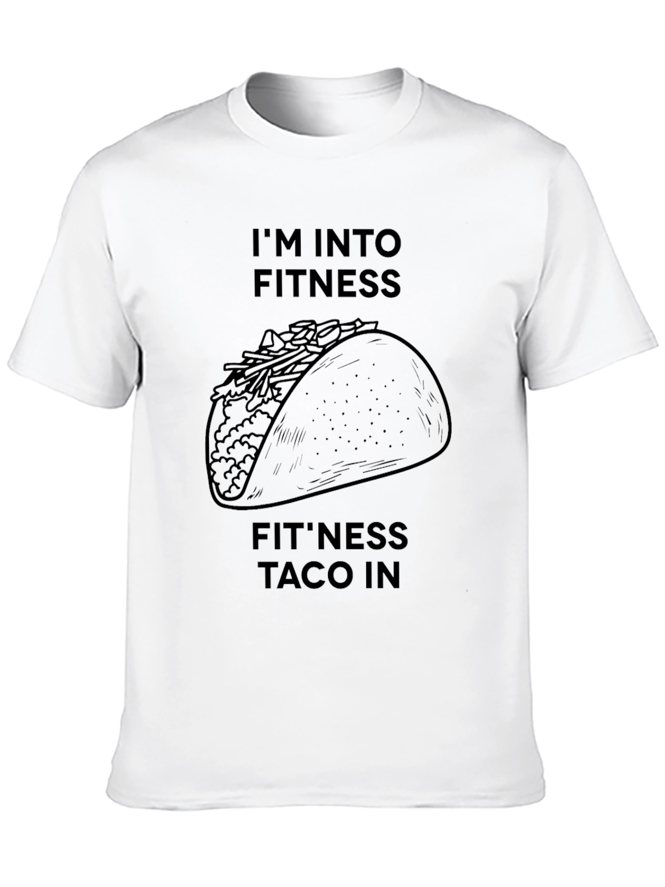 Fitness Taco Graphic Tee - Black Cotton