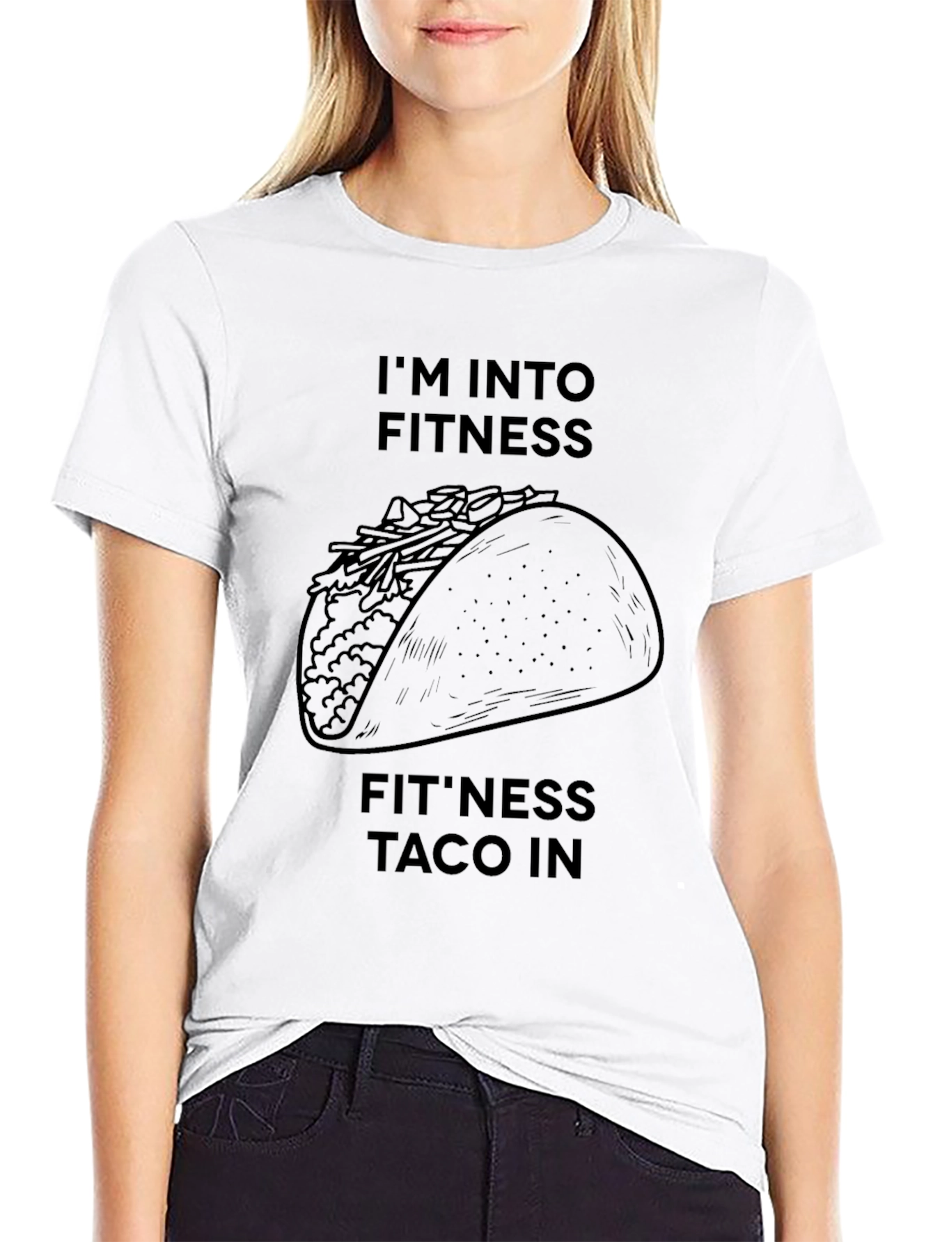 Fitness Taco Graphic Tee - Black Cotton