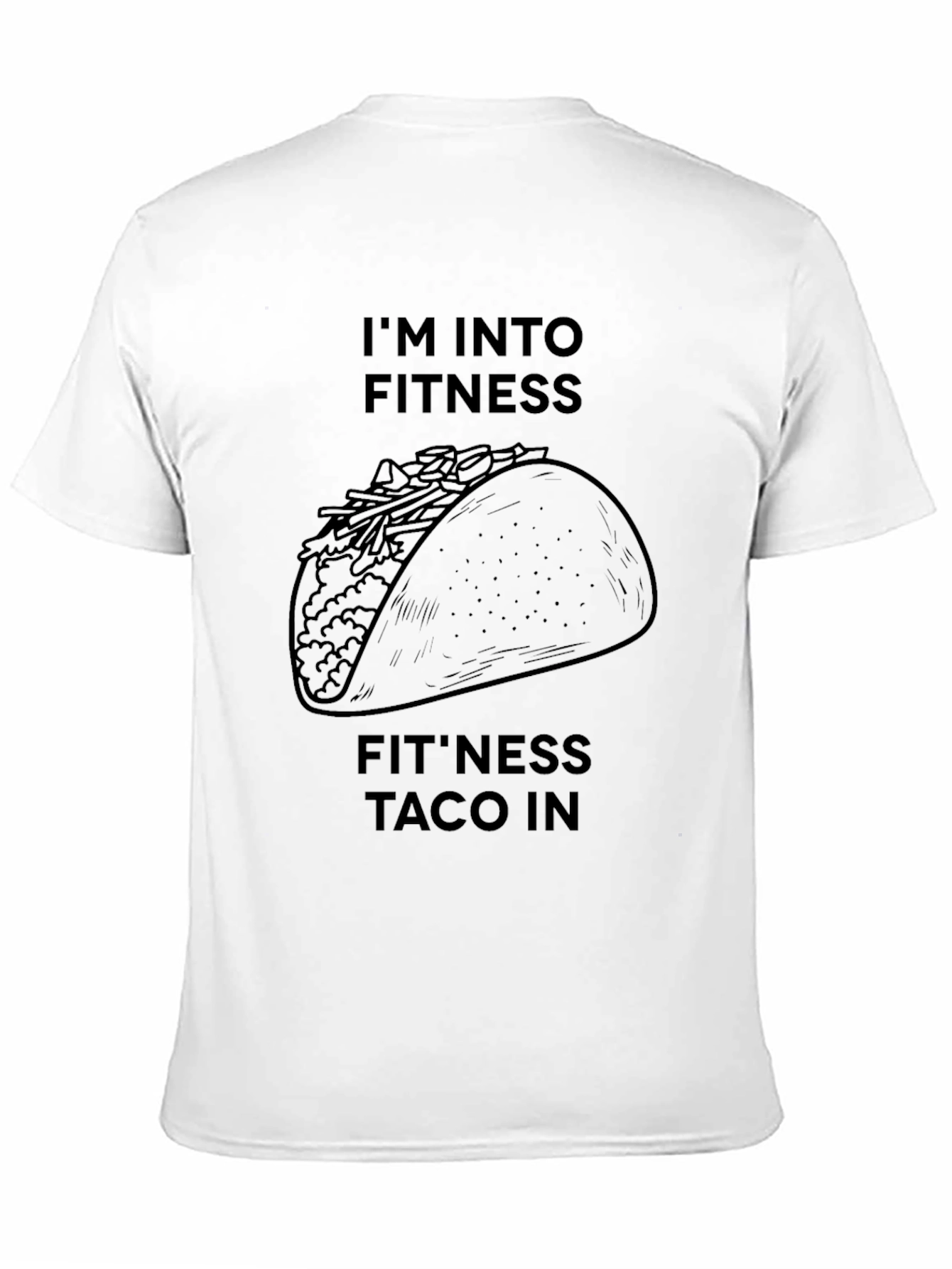 Fitness Taco Graphic Tee - Black Cotton