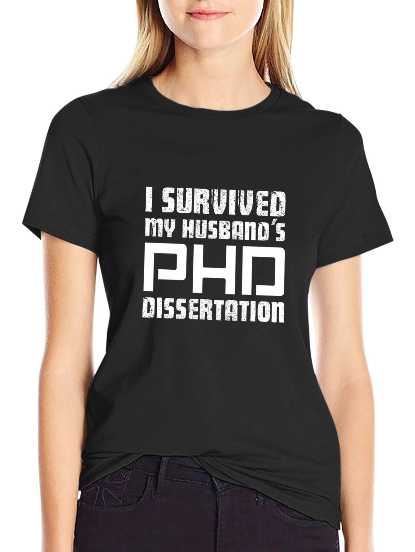 Husbands PhD Dissertation Survivor T-Shirt