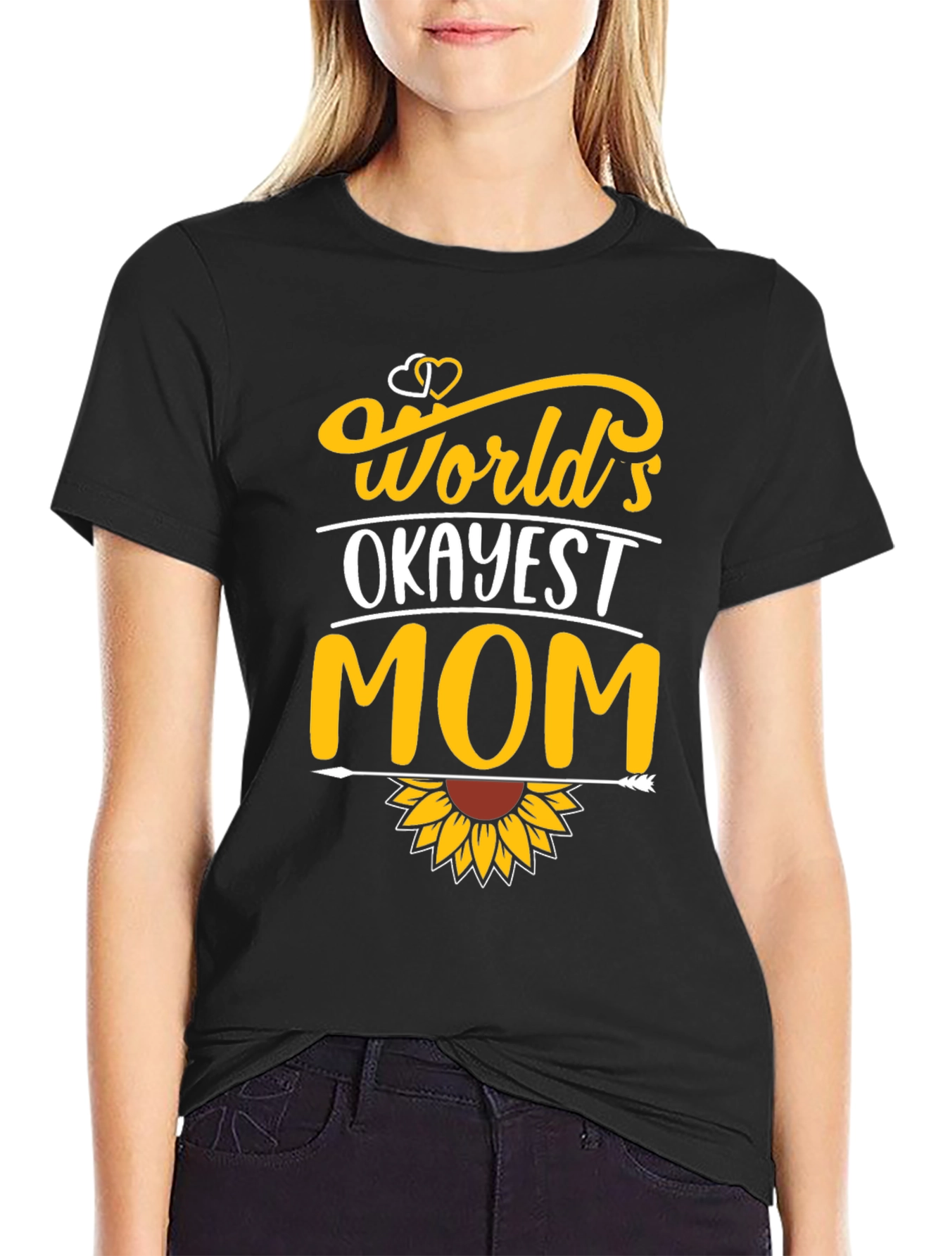 Worlds Okayest Mom Graphic T-Shirt