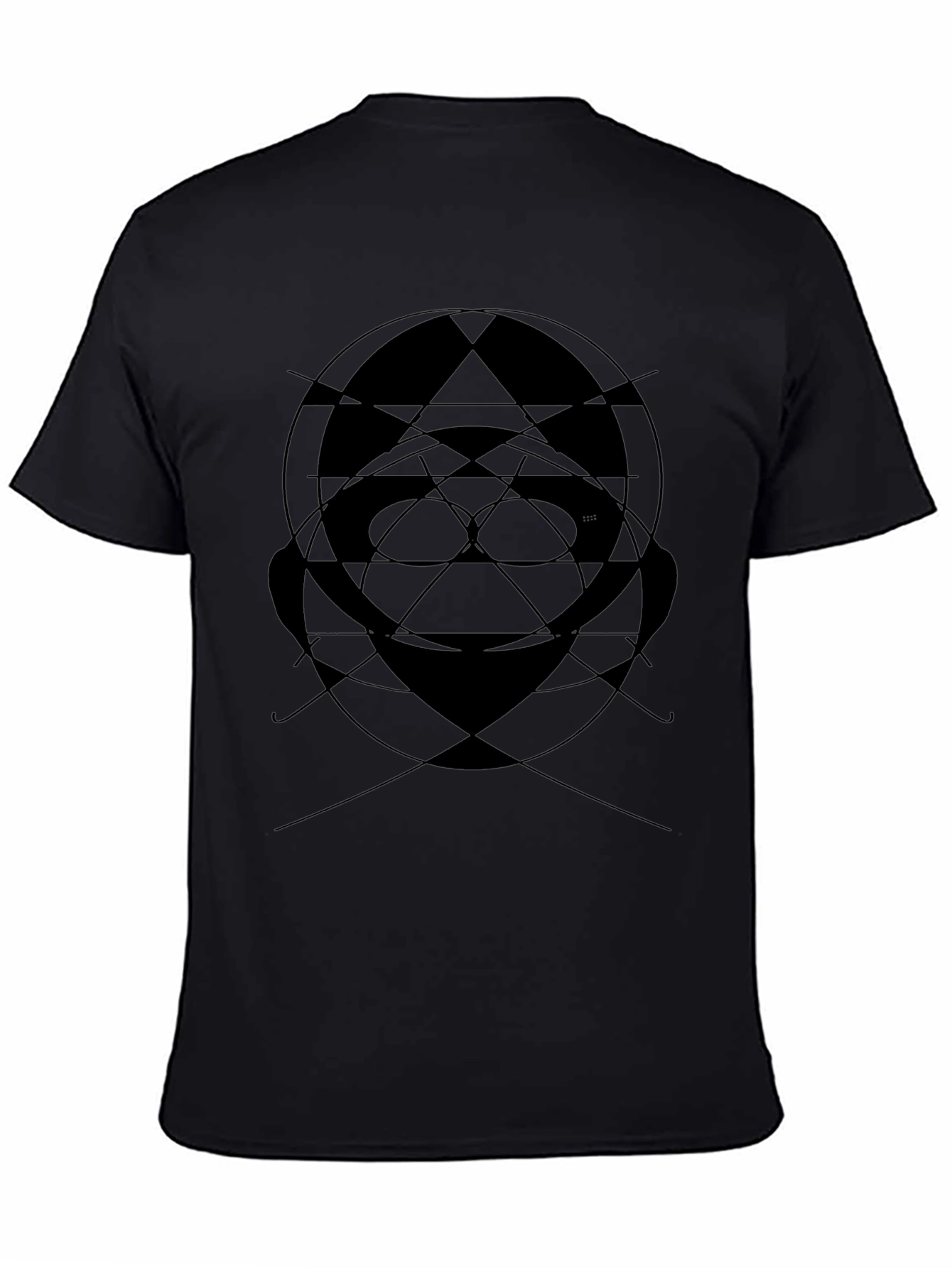 Abstract Graphic Print Black T-Shirt