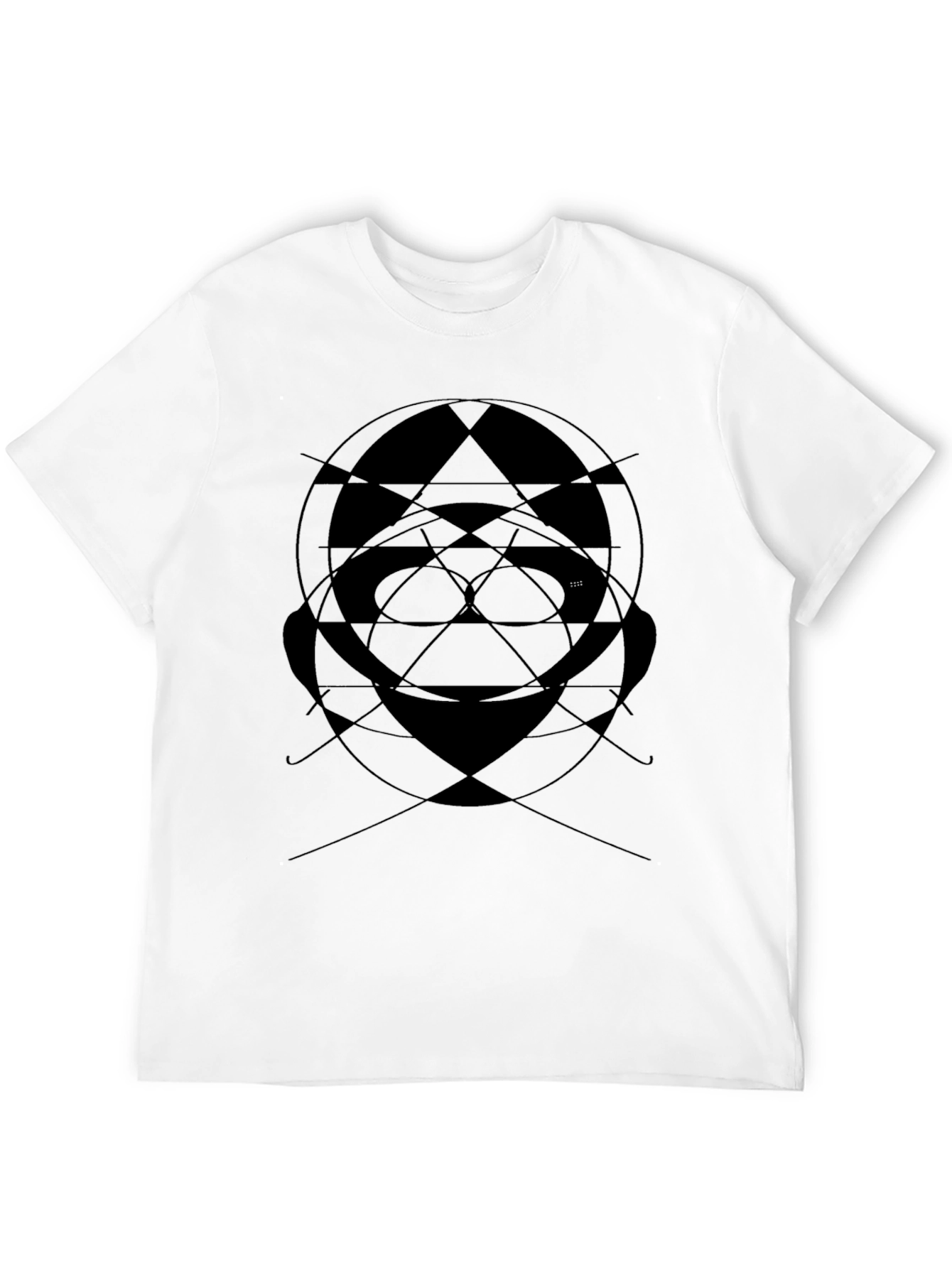 Abstract Graphic Print Black T-Shirt