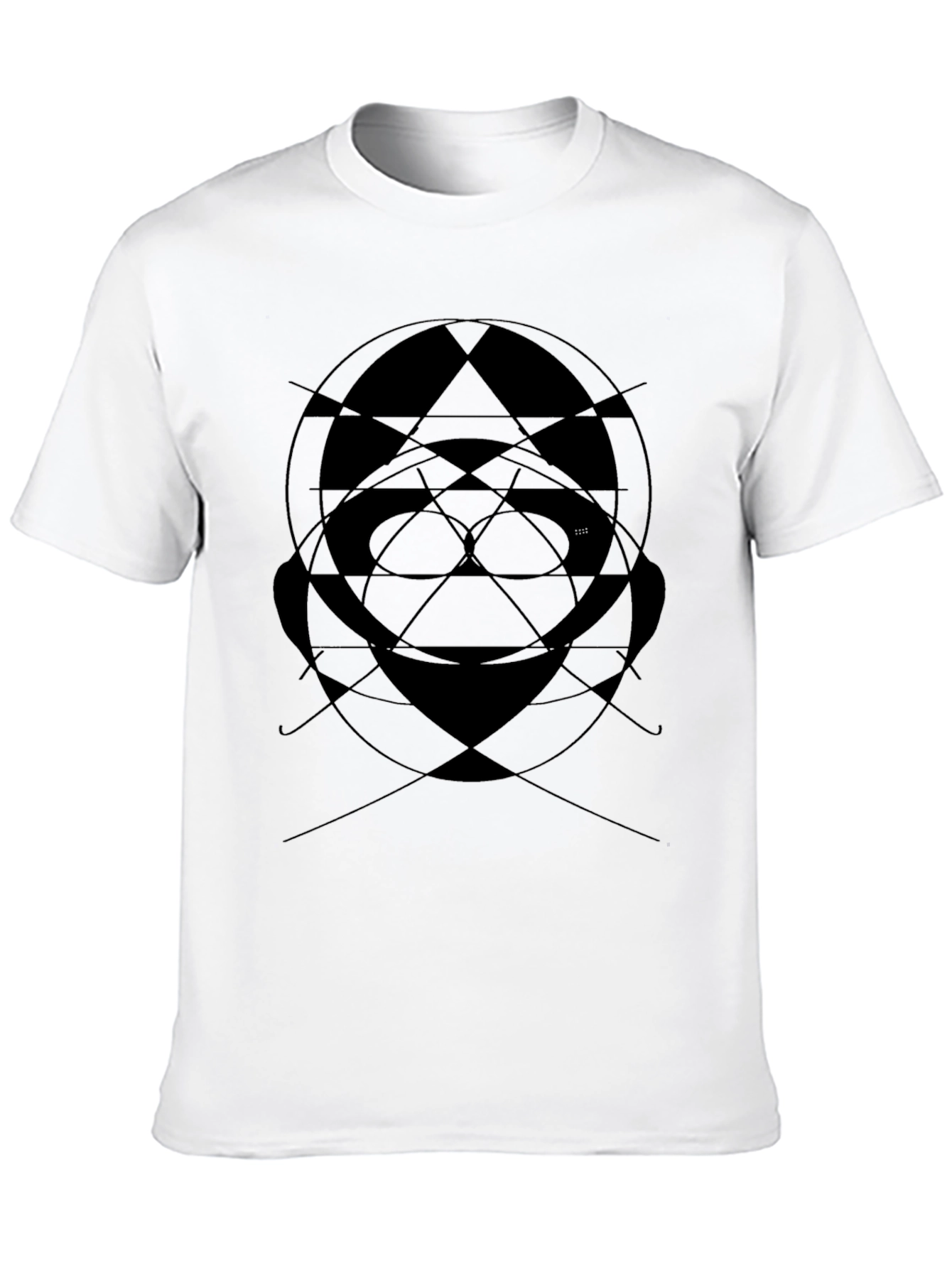 Abstract Graphic Print Black T-Shirt