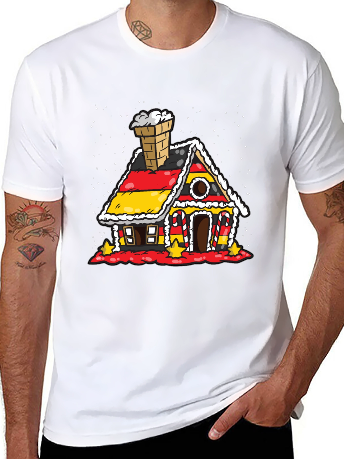 Gingerbread House Germany Flag T-Shirt