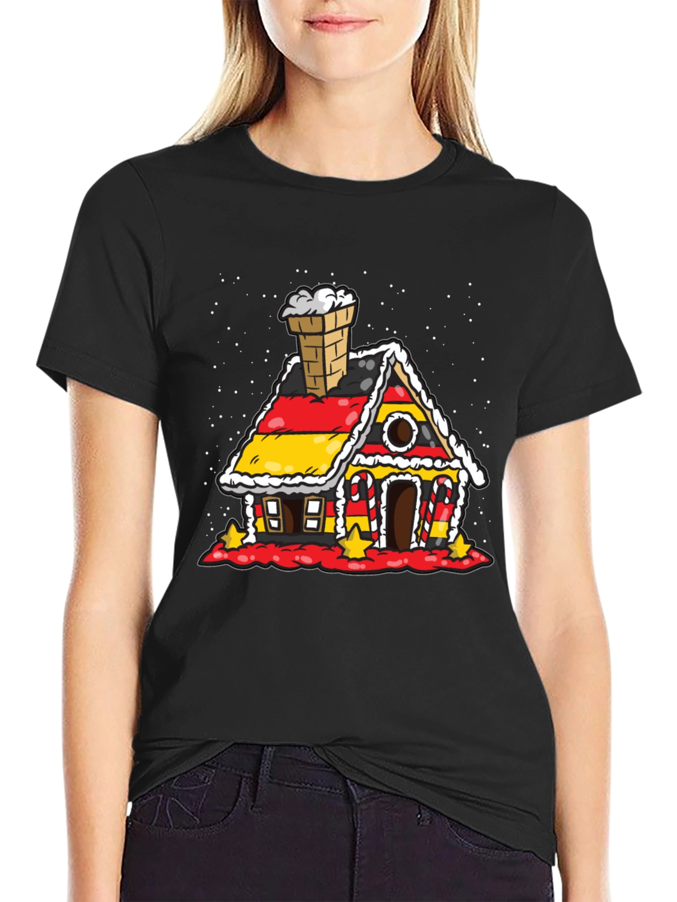 Gingerbread House Germany Flag T-Shirt