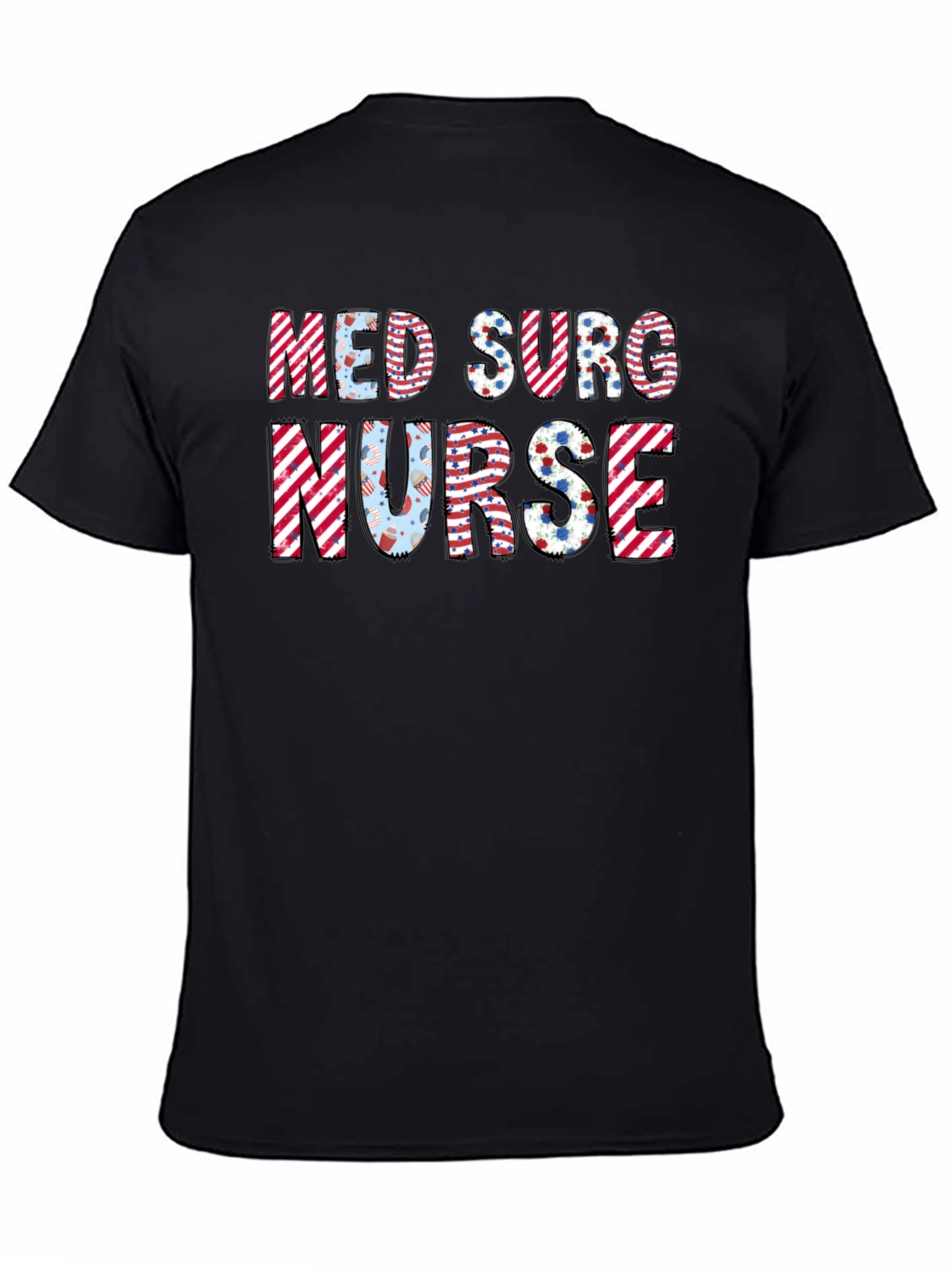 Med Surg Nurse T-Shirt - Patriotic Design